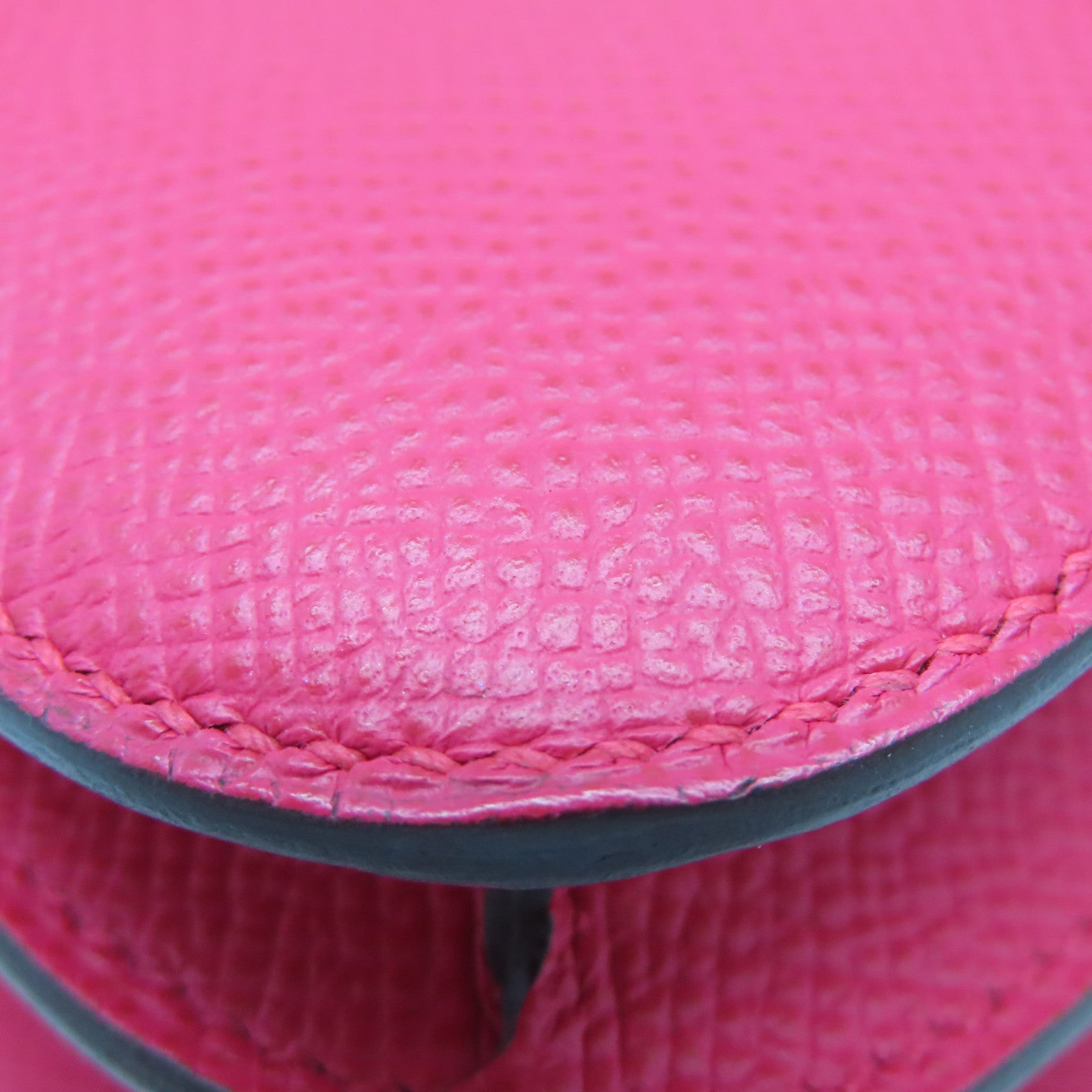 HERMES Epsom皮革Constance Mini银扣手挽肩背两用袋极致粉色