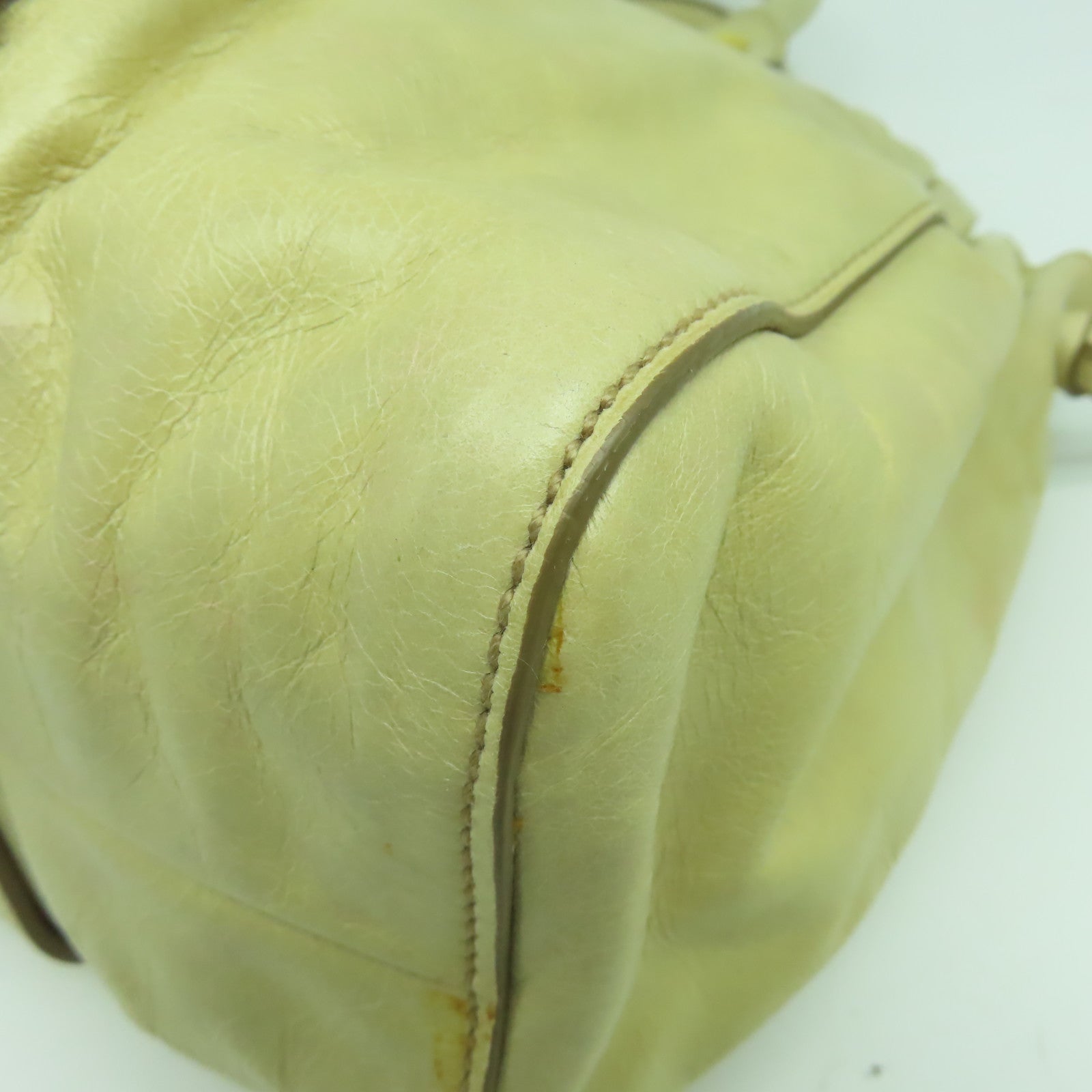 Miu Miu 羊皮皮革2 Way Shoulder Bag金扣手挽肩背兩用袋米色