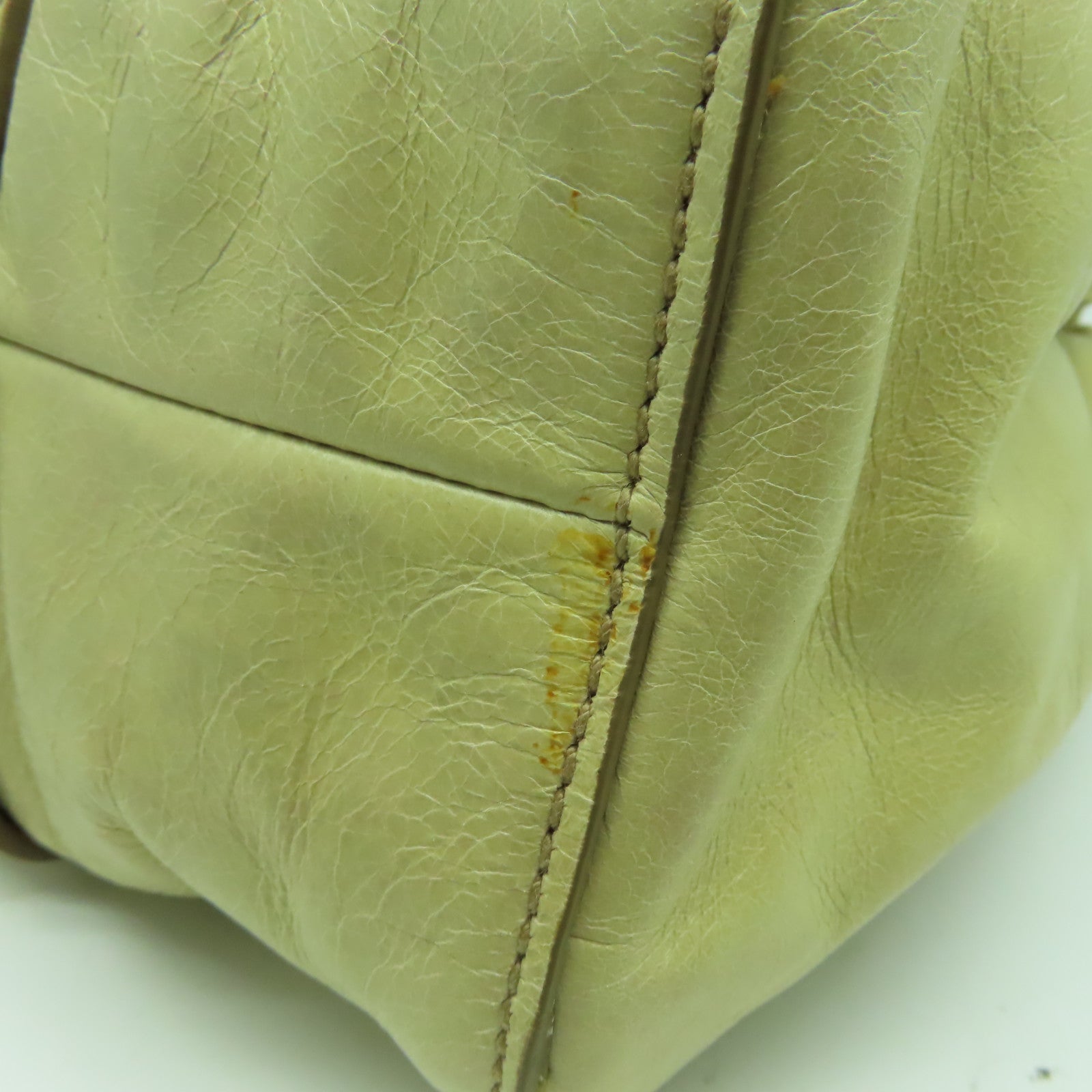 Miu Miu 羊皮皮革2 Way Shoulder Bag金扣手挽肩背兩用袋米色