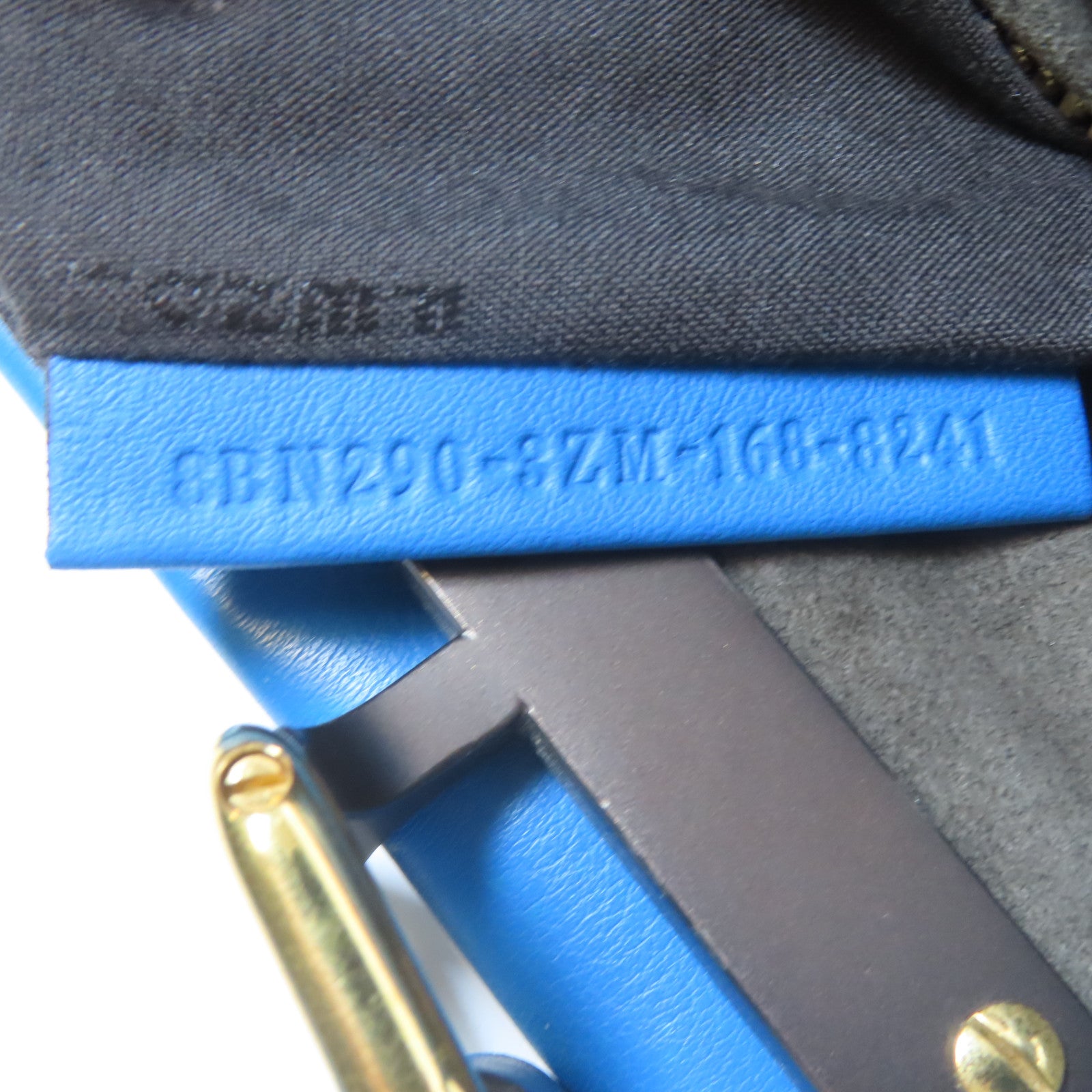 FENDI 牛皮皮革Peekaboo金扣手挽肩背兩用袋藍色
