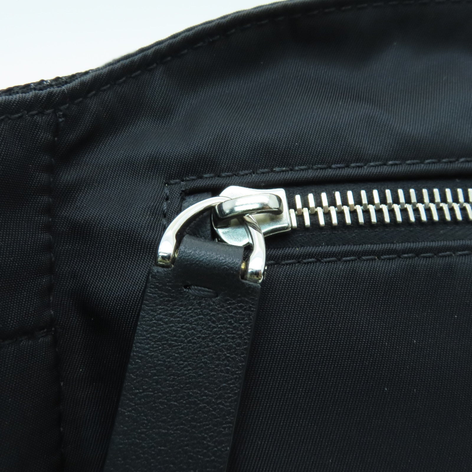 Valentino Nylon Waist Bag Silver Buckle Black