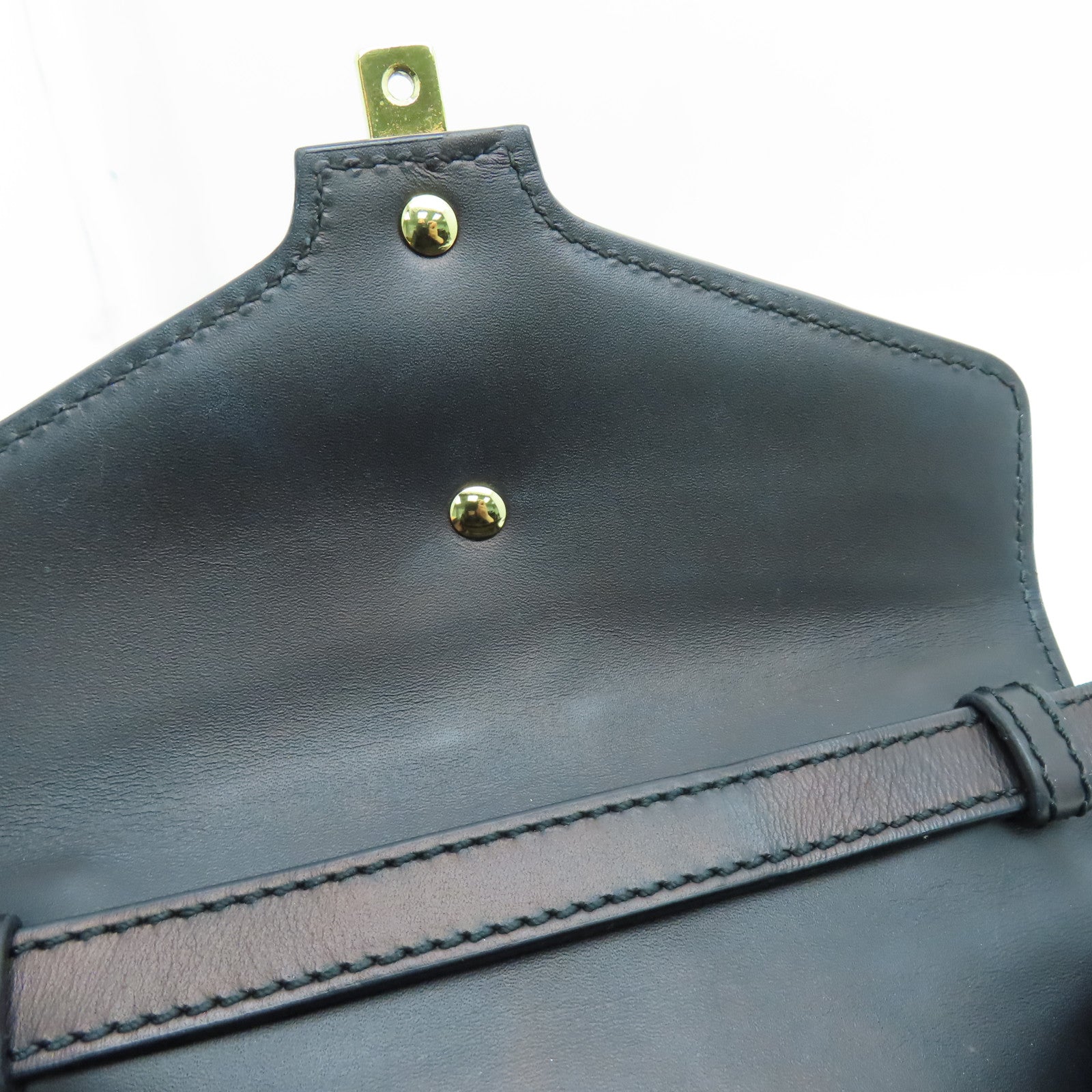 GUCCI 牛皮皮革2 Way Shoulder金扣手挽肩背兩用袋黑色