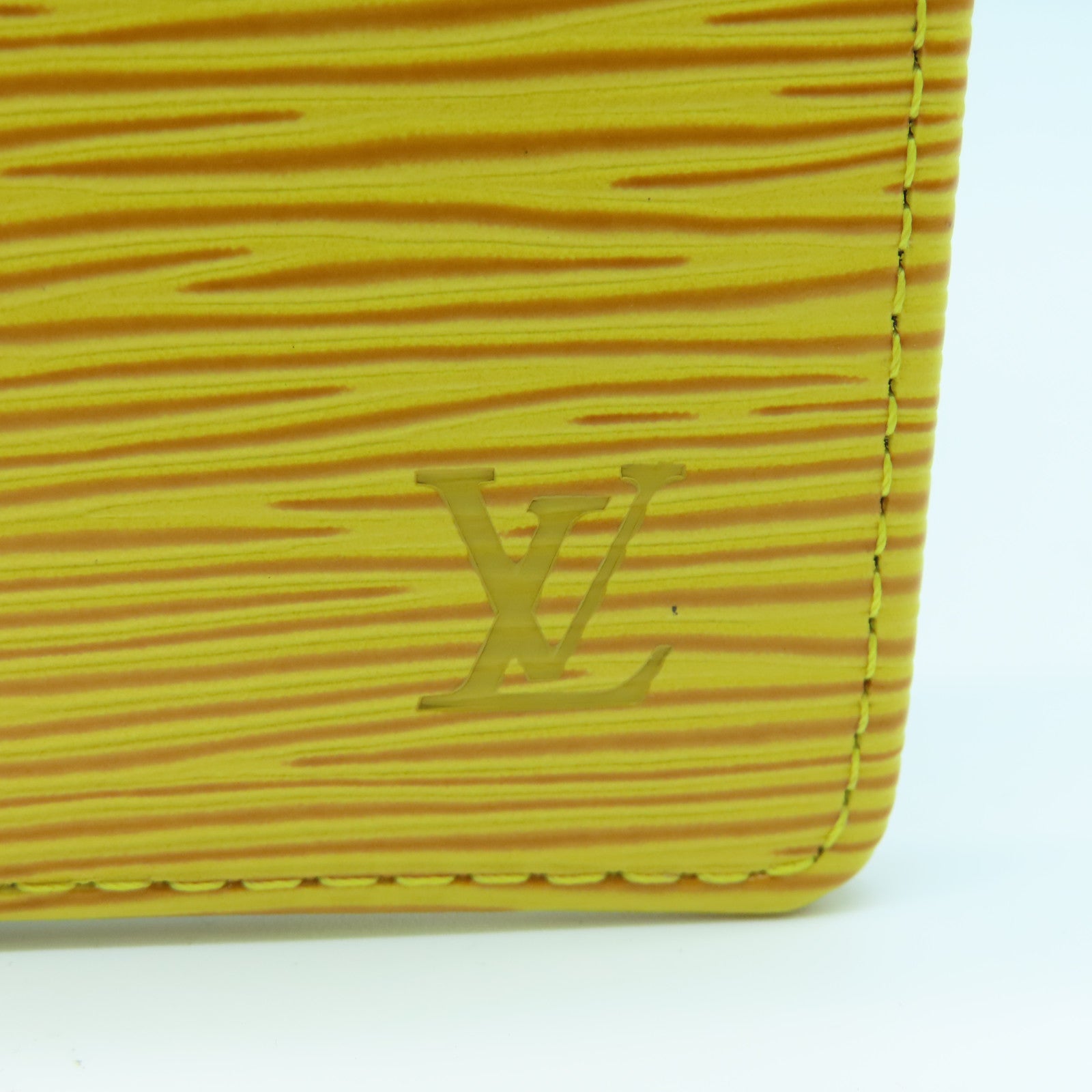 LOUIS VUITTON Epi Macro金扣钱包黄色/紫色