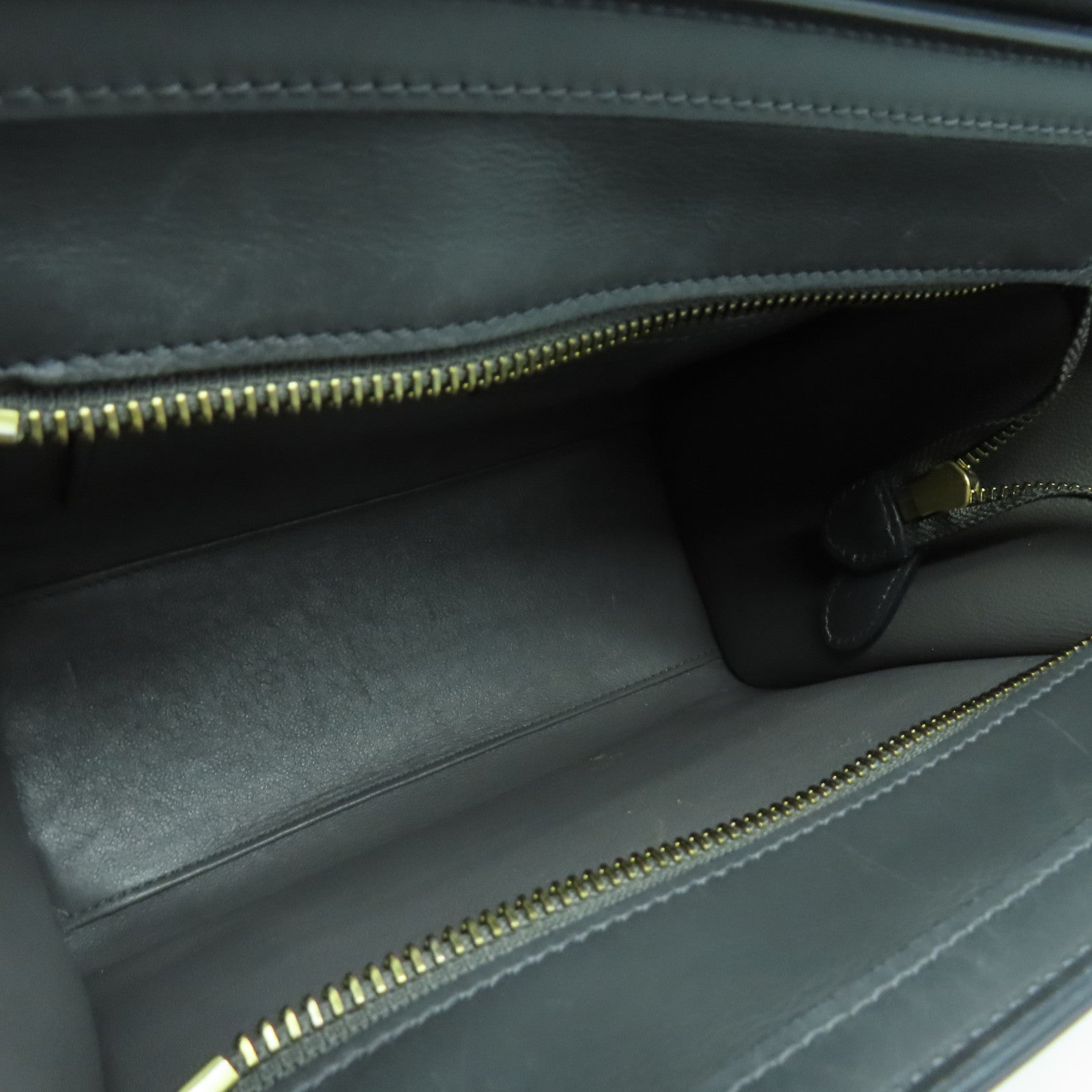 CELINE 牛皮皮革Nano Luggage金扣手挽肩背兩用袋黃色/黑色/綠色
