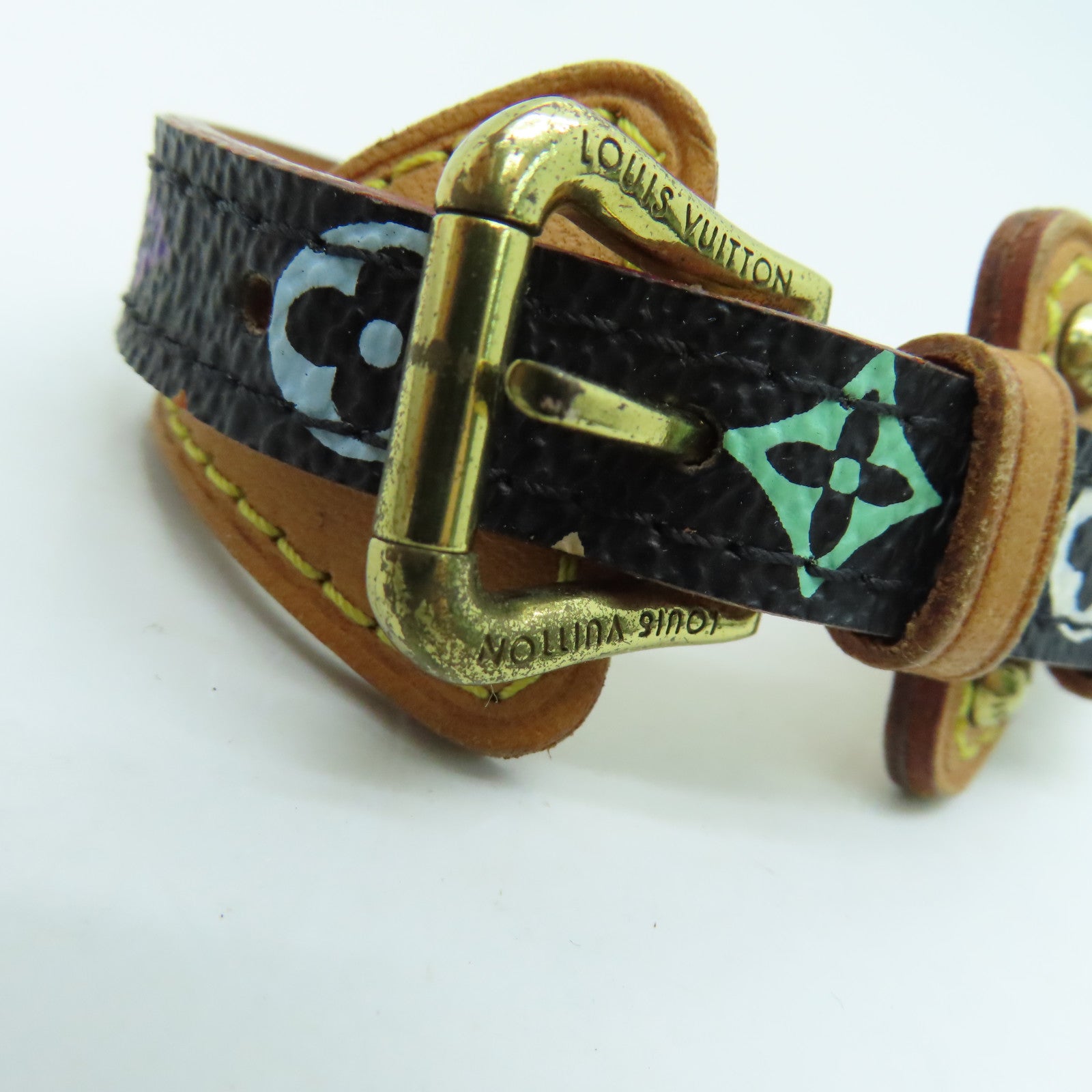 LOUIS VUITTON Monogram Multi Tedah Bracelet手带金扣彩色