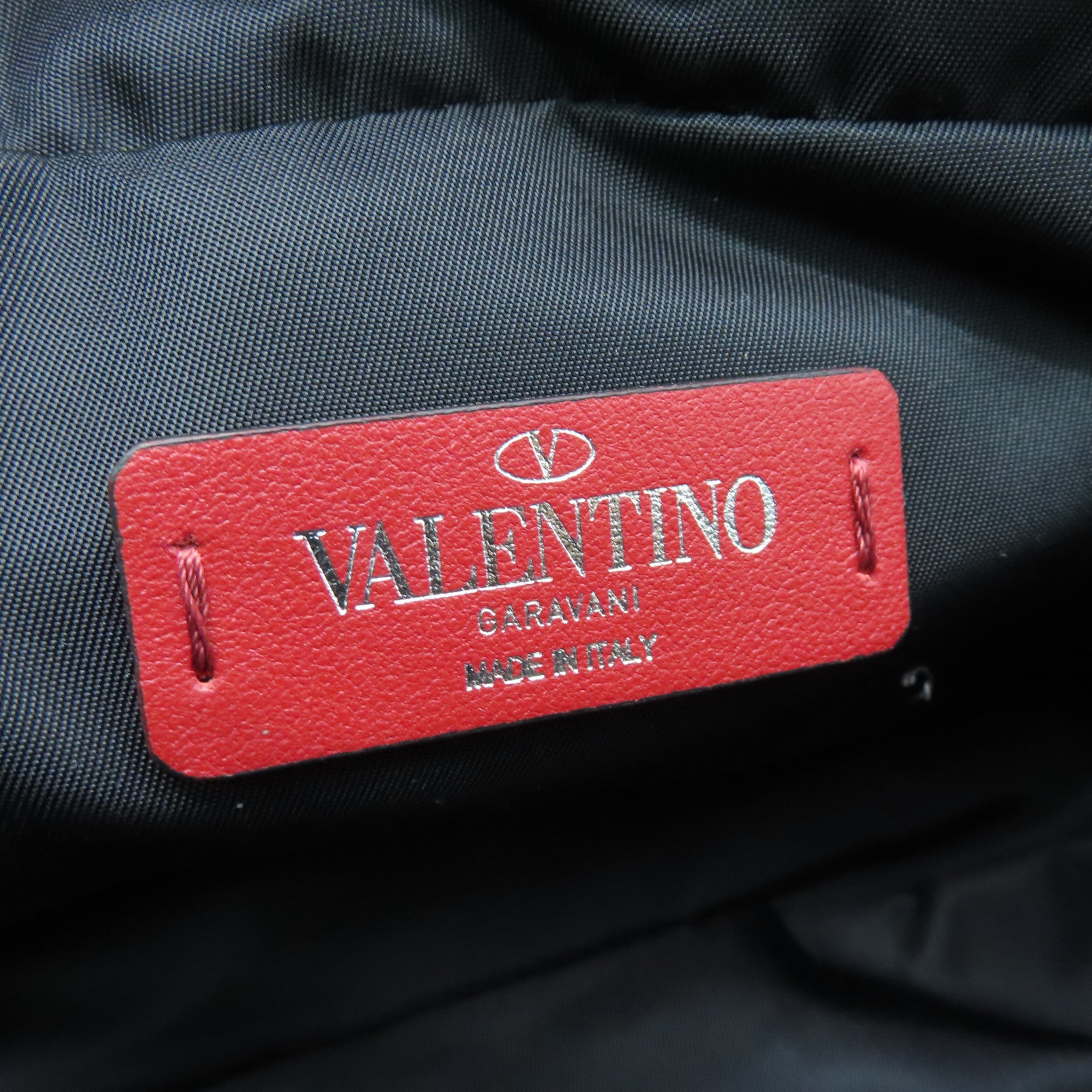 Valentino Nylon Waist Bag Silver Buckle Black