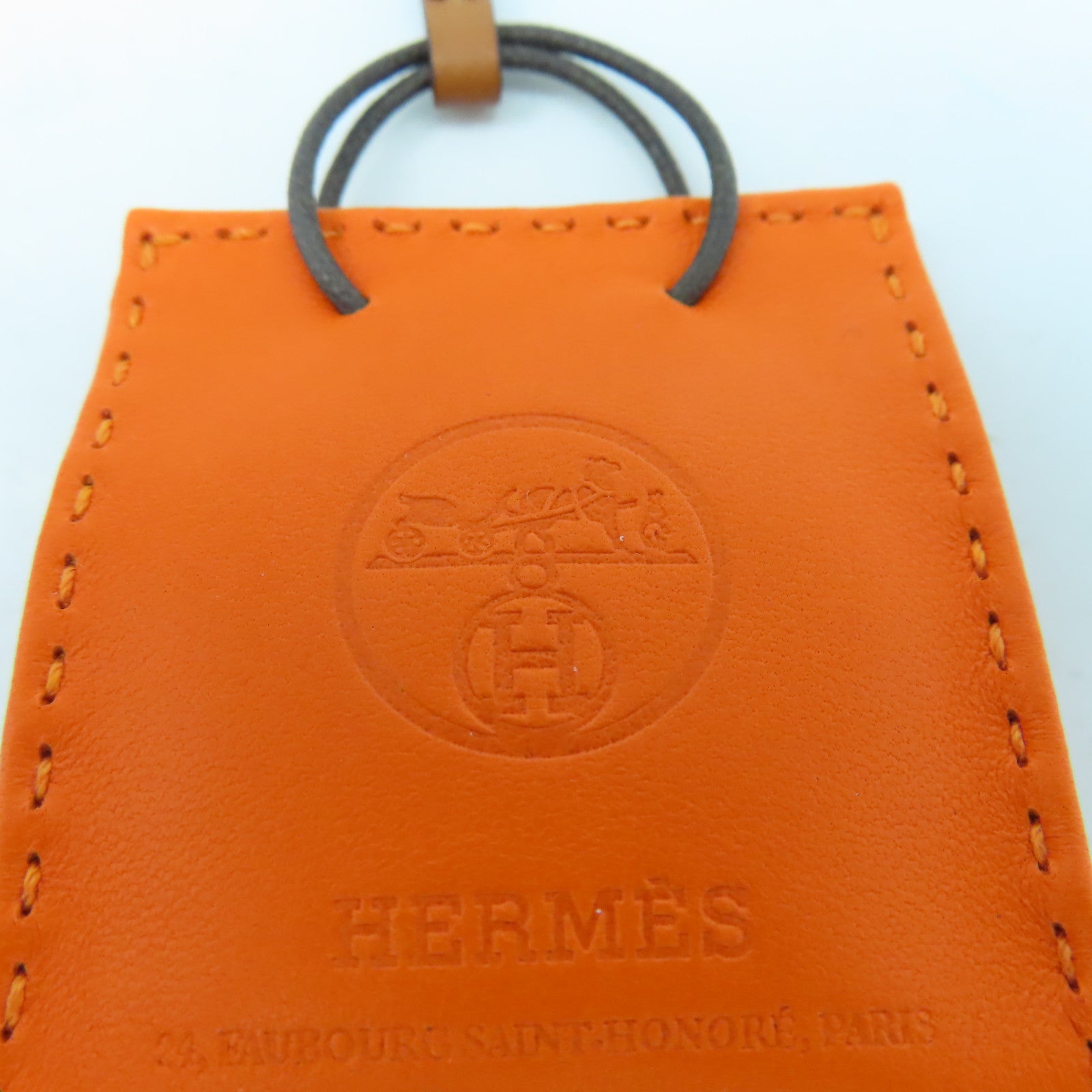 HERMES Swift皮革/Milo皮革Charm掛飾橙色/啡色