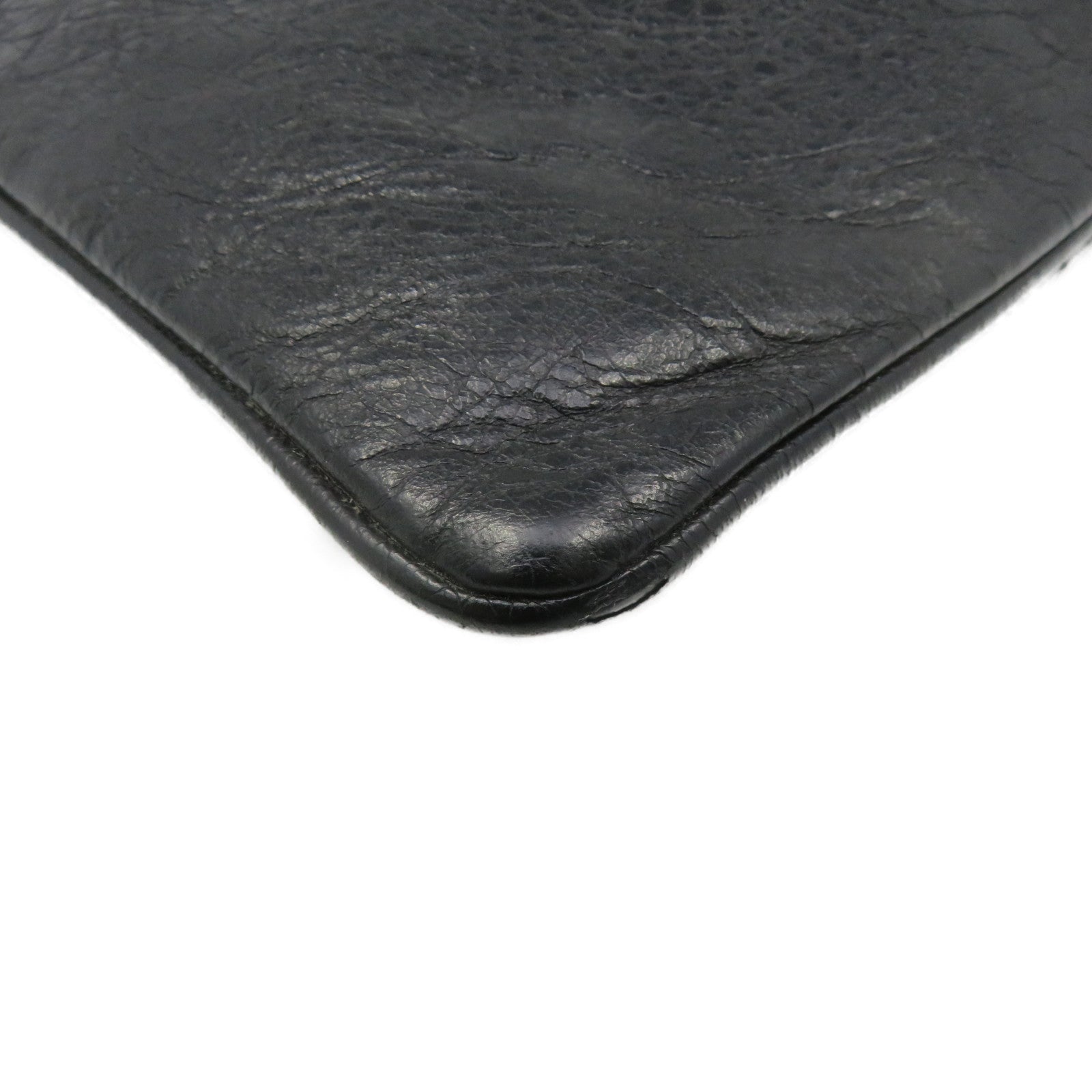 BALENCIAGA 牛皮皮革Pouch手拿包黑色