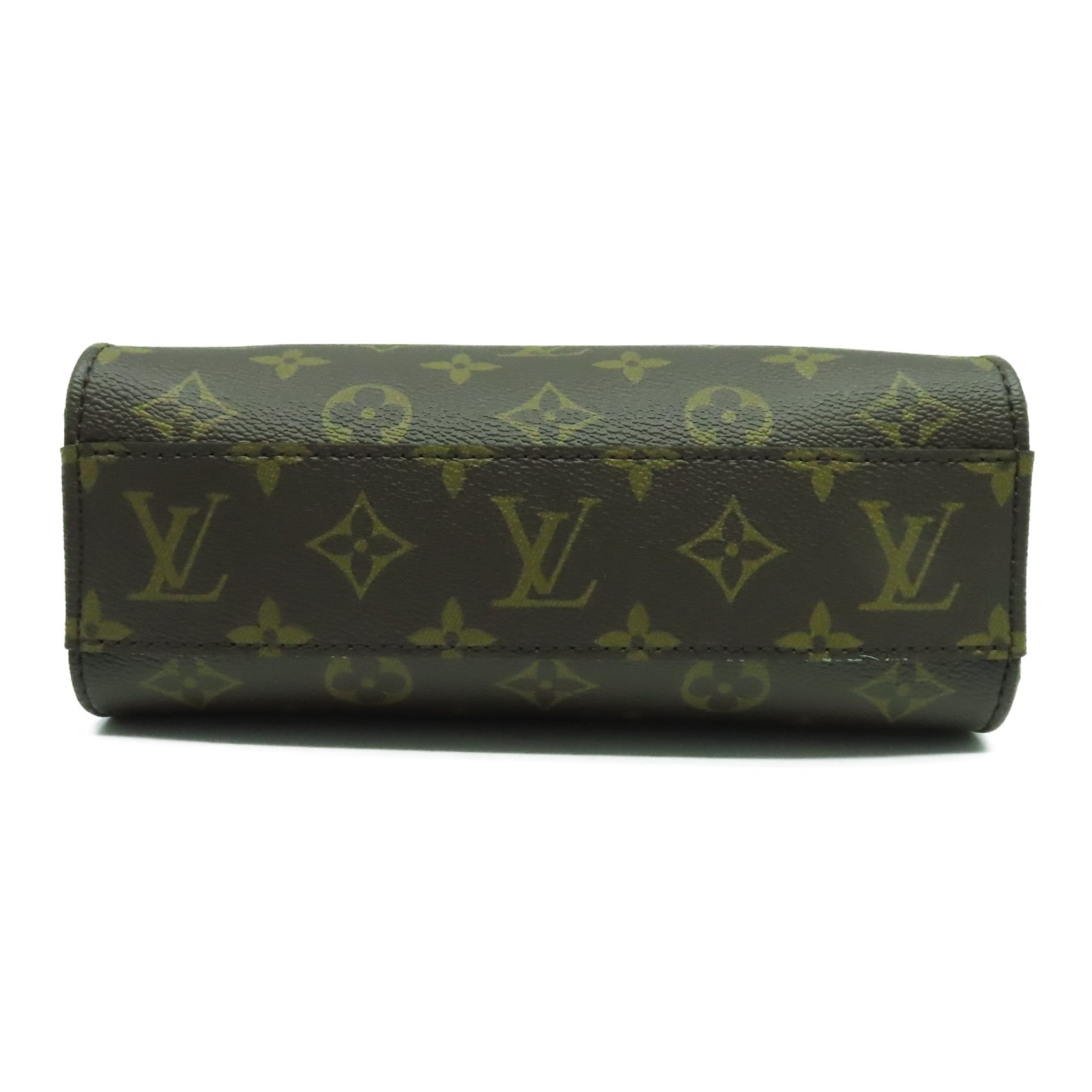 LOUIS VUITTON Monogram Sac Plat BB金扣手挽肩背兩用袋啡色
