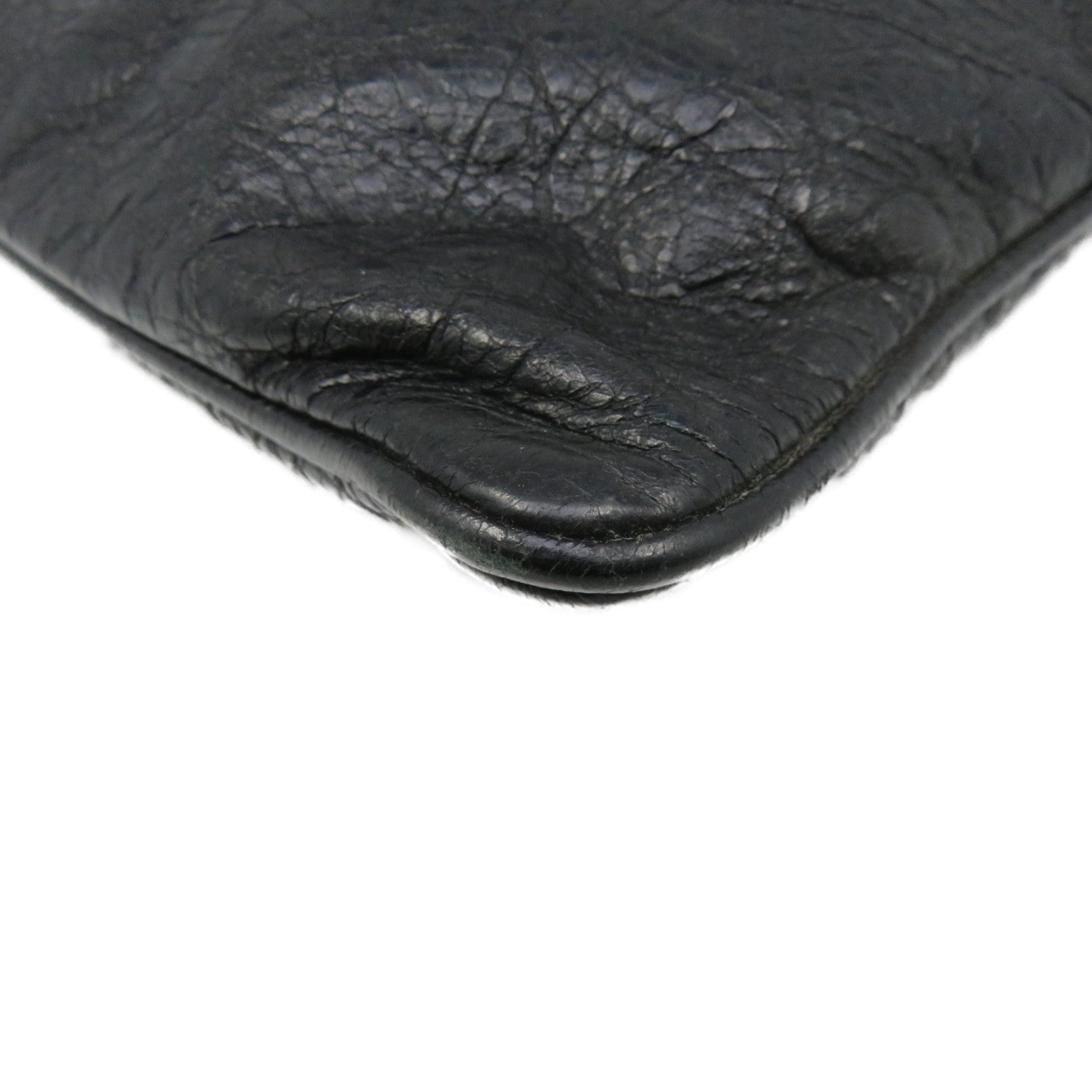 BALENCIAGA 牛皮皮革Pouch手拿包黑色