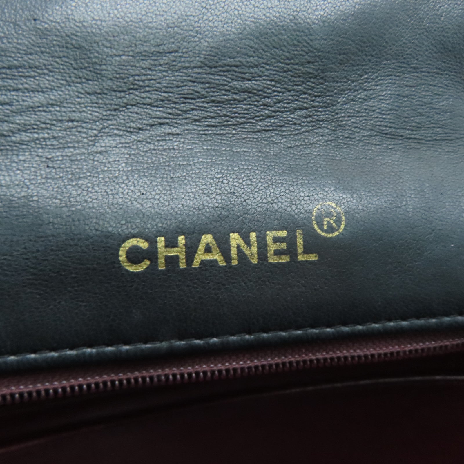 CHANEL 菱格羊皮皮革Chain Shoulder金扣肩背袋黑色
