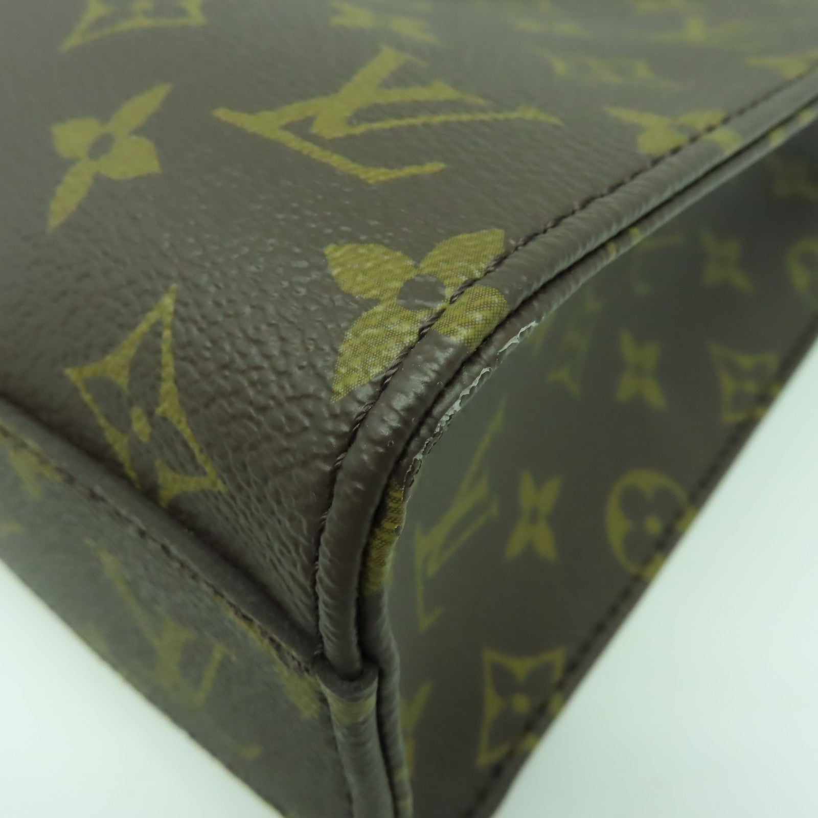 LOUIS VUITTON Monogram Sac Plat BB金扣手挽肩背兩用袋啡色