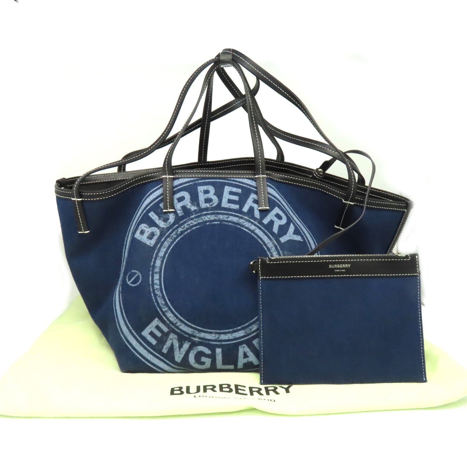 BURBERRY 牛仔布Shopping Tote Bag肩背袋藍色