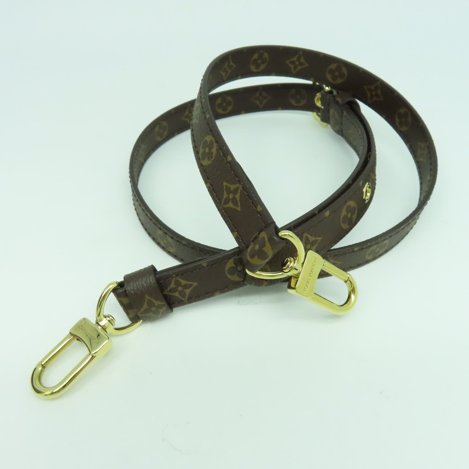 LOUIS VUITTON Monogram Sac Plat BB金扣手挽肩背兩用袋啡色