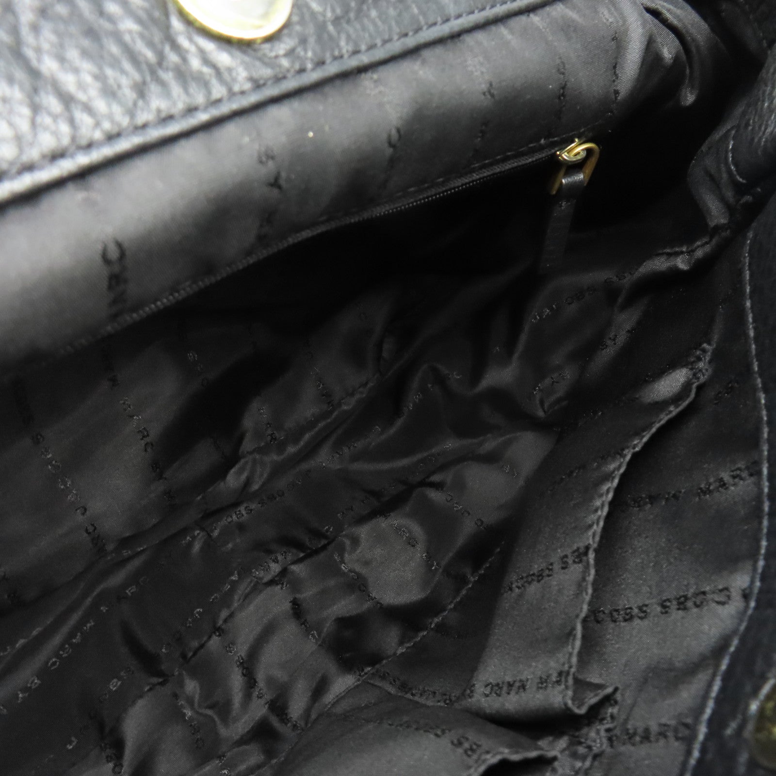 MARC BY MARC JACOBS 羊皮皮革Shoulder Bag金扣手挽肩背兩用袋黑色
