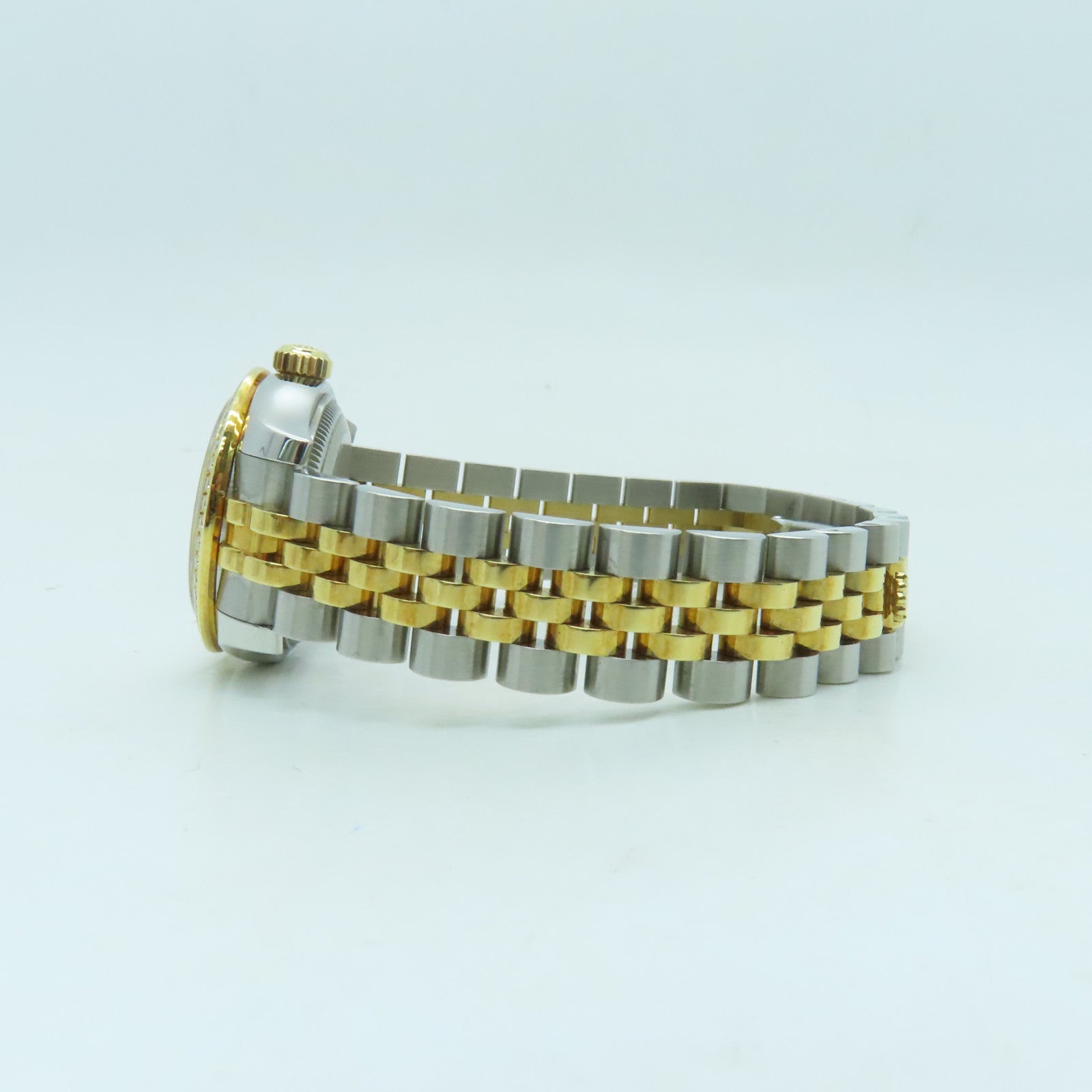 ROLEX Datejust 18K/不鏽鋼鑽石手錶自動機芯金色
