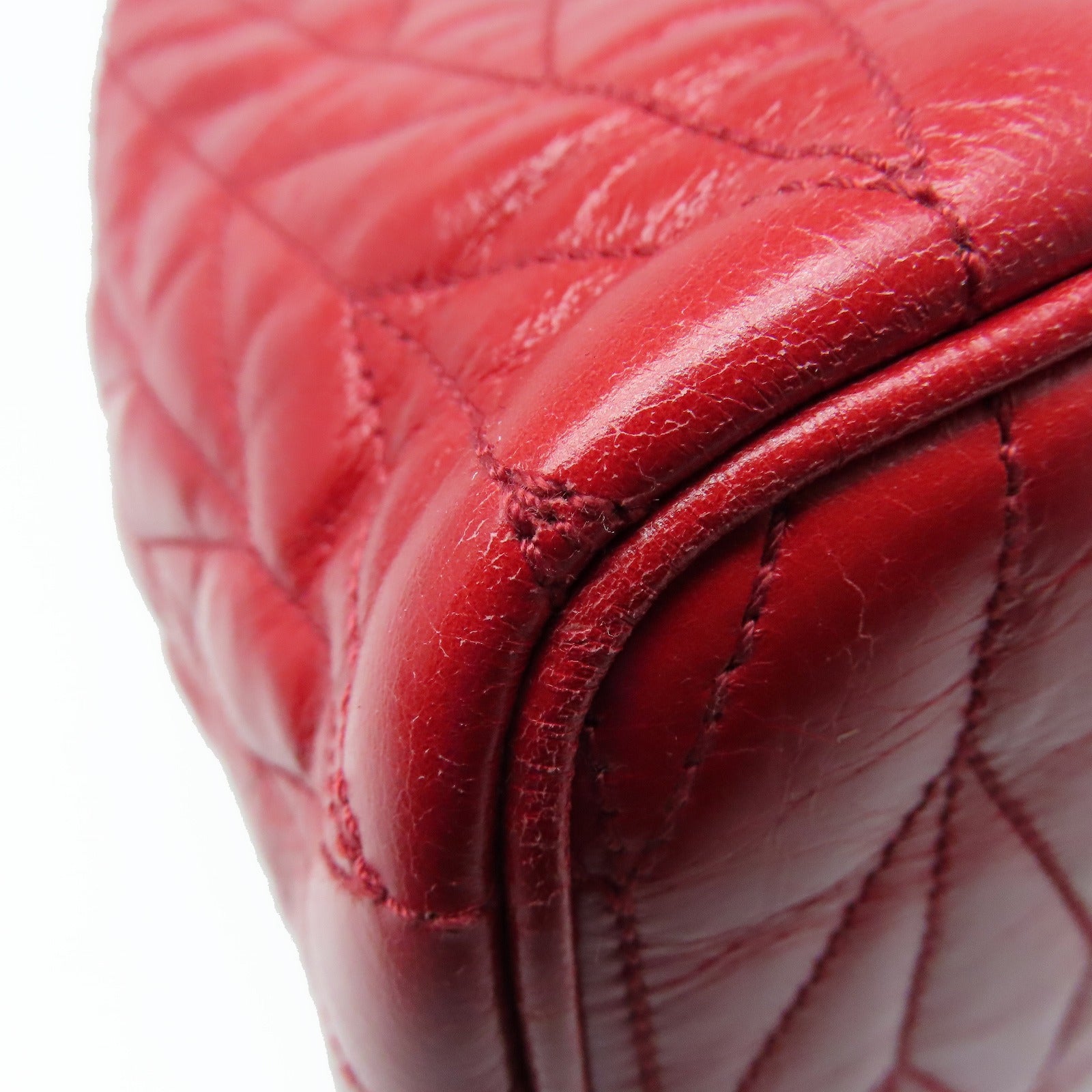 Miu Miu 牛皮皮革Bucket Bag Shoulder Bag银扣肩背袋红色