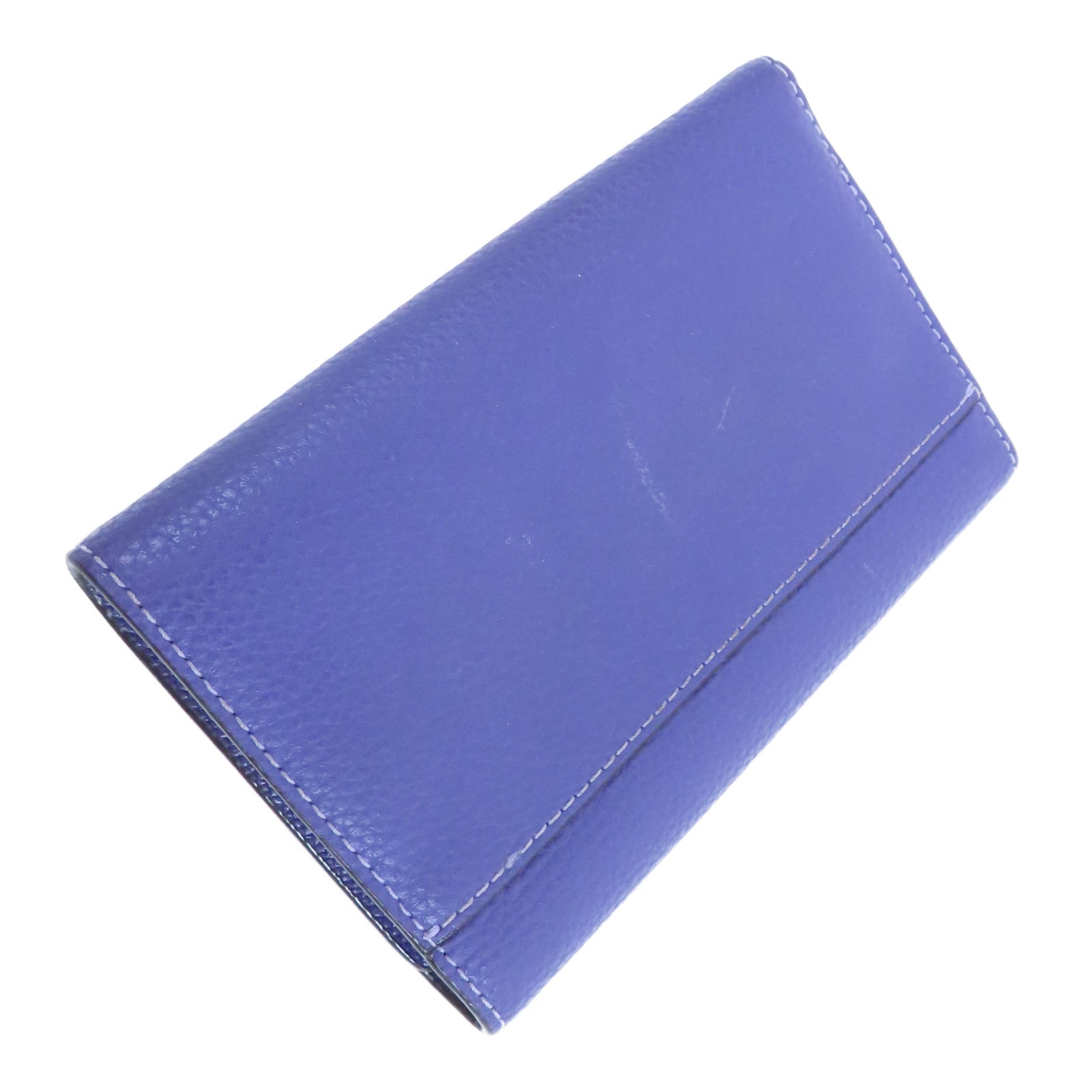 COACH 牛皮皮革Long Wallet銀扣長錢包紫色