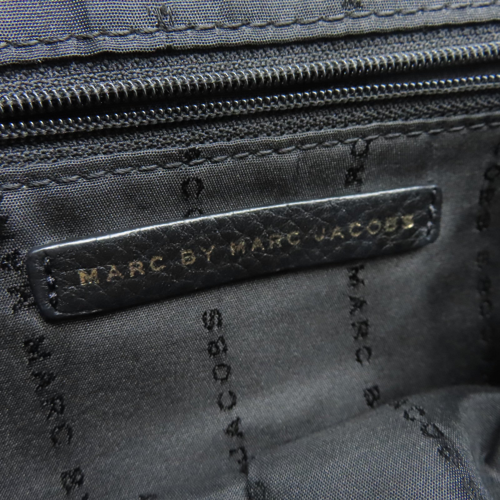 MARC BY MARC JACOBS 羊皮皮革Shoulder Bag金扣手挽肩背兩用袋黑色