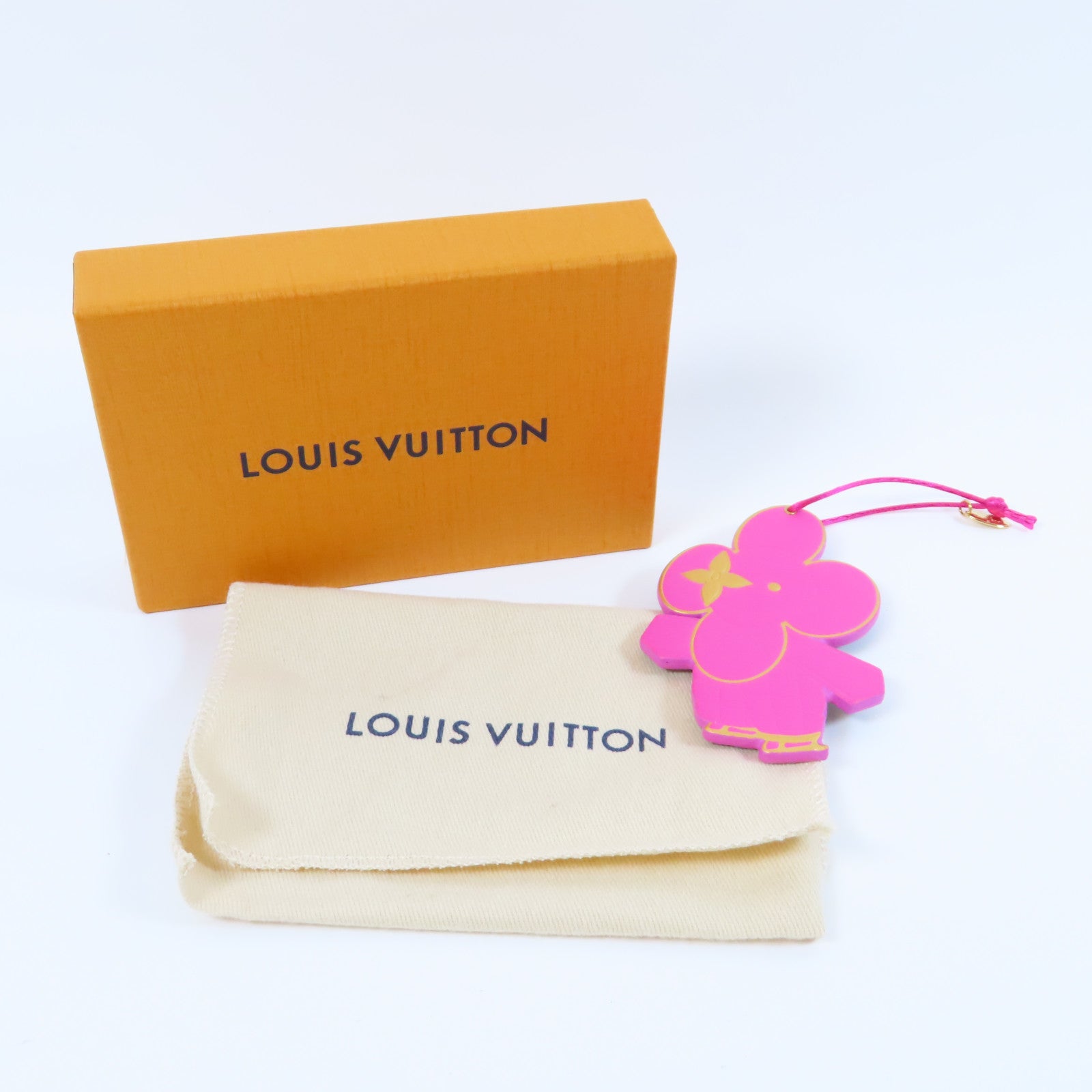 LOUIS VUITTON Monogram Vivienne Holiday Charm掛飾粉紅色