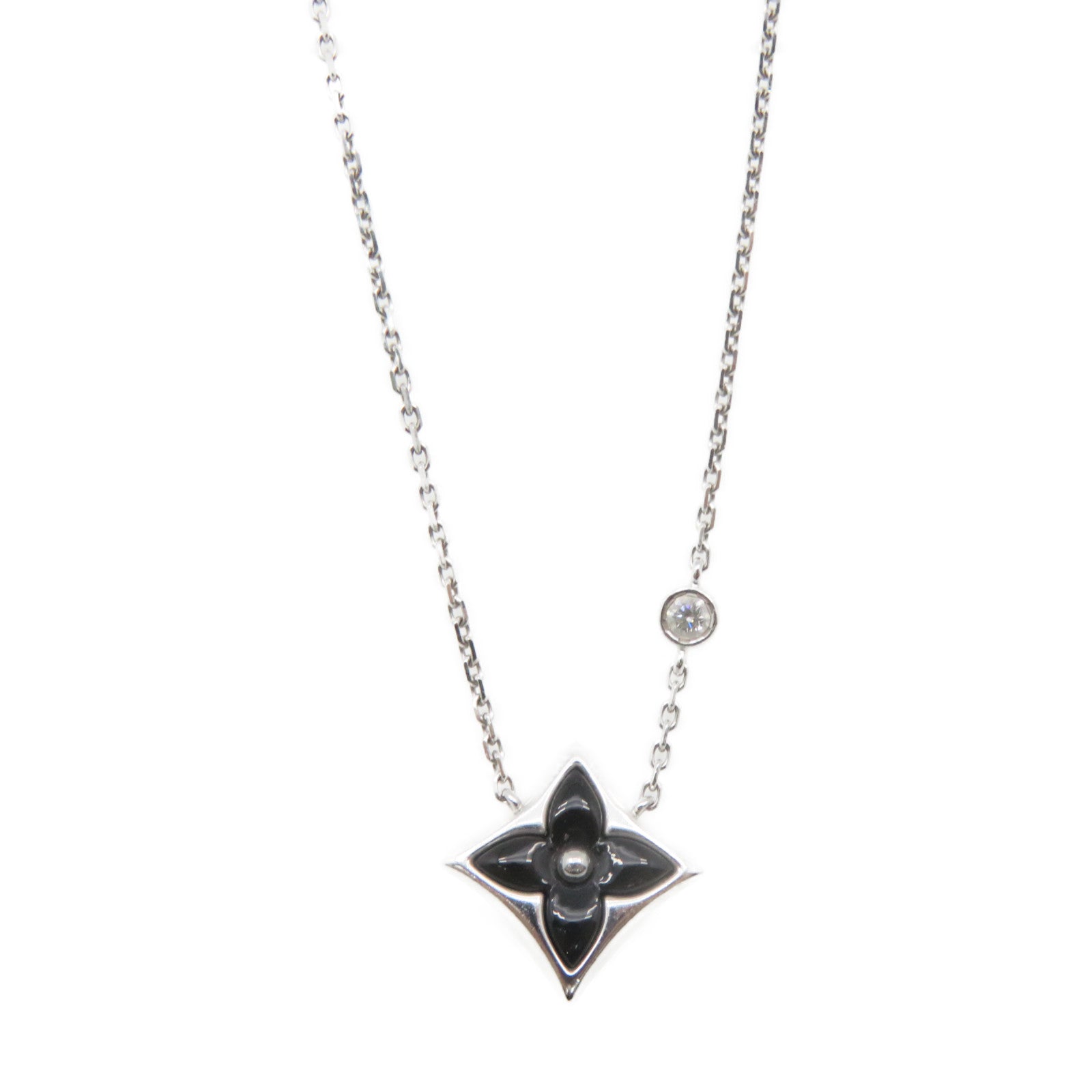 LOUIS VUITTON 18K白金Blossom Necklace項鏈