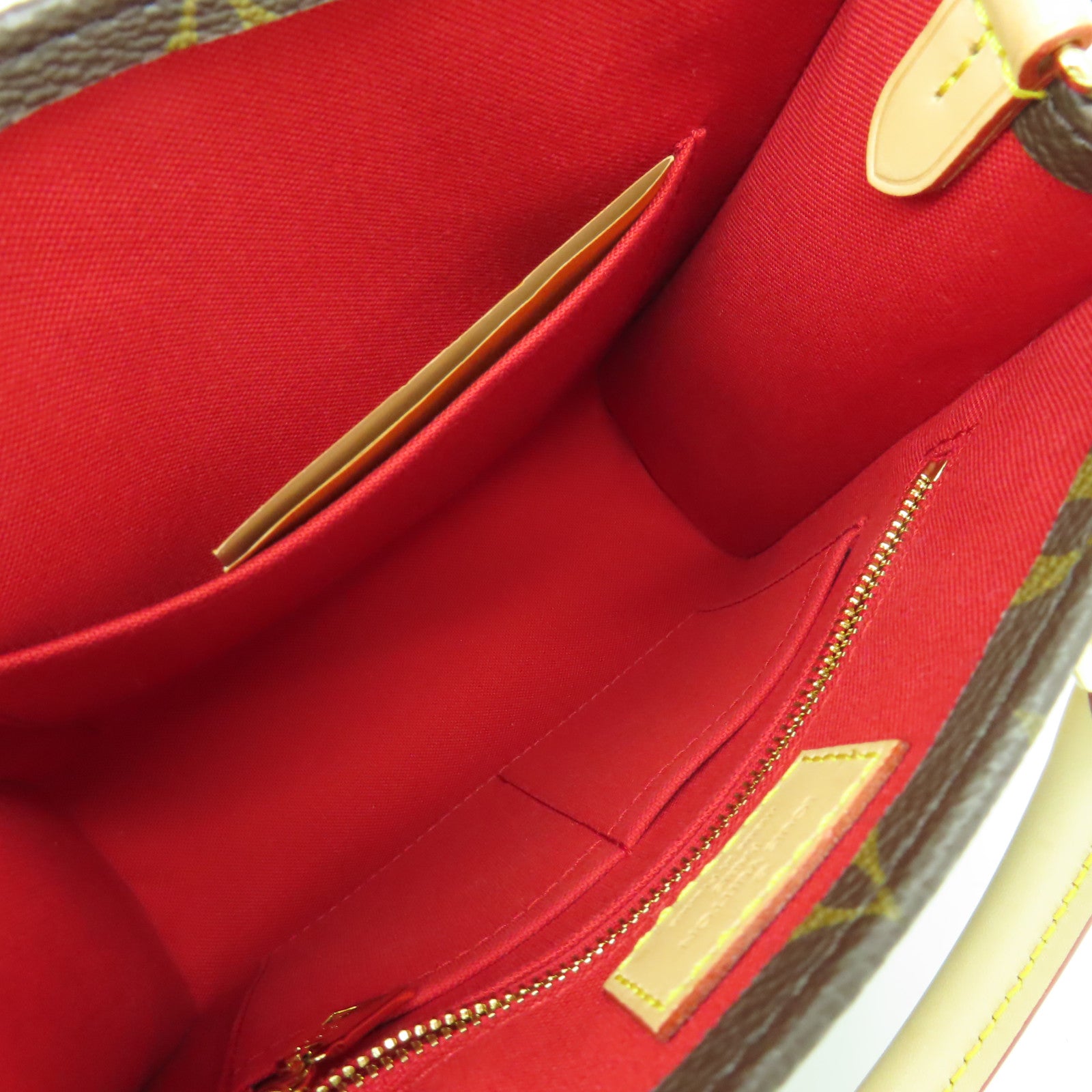 LOUIS VUITTON Monogram Sac Plat BB金扣手挽肩背兩用袋啡色
