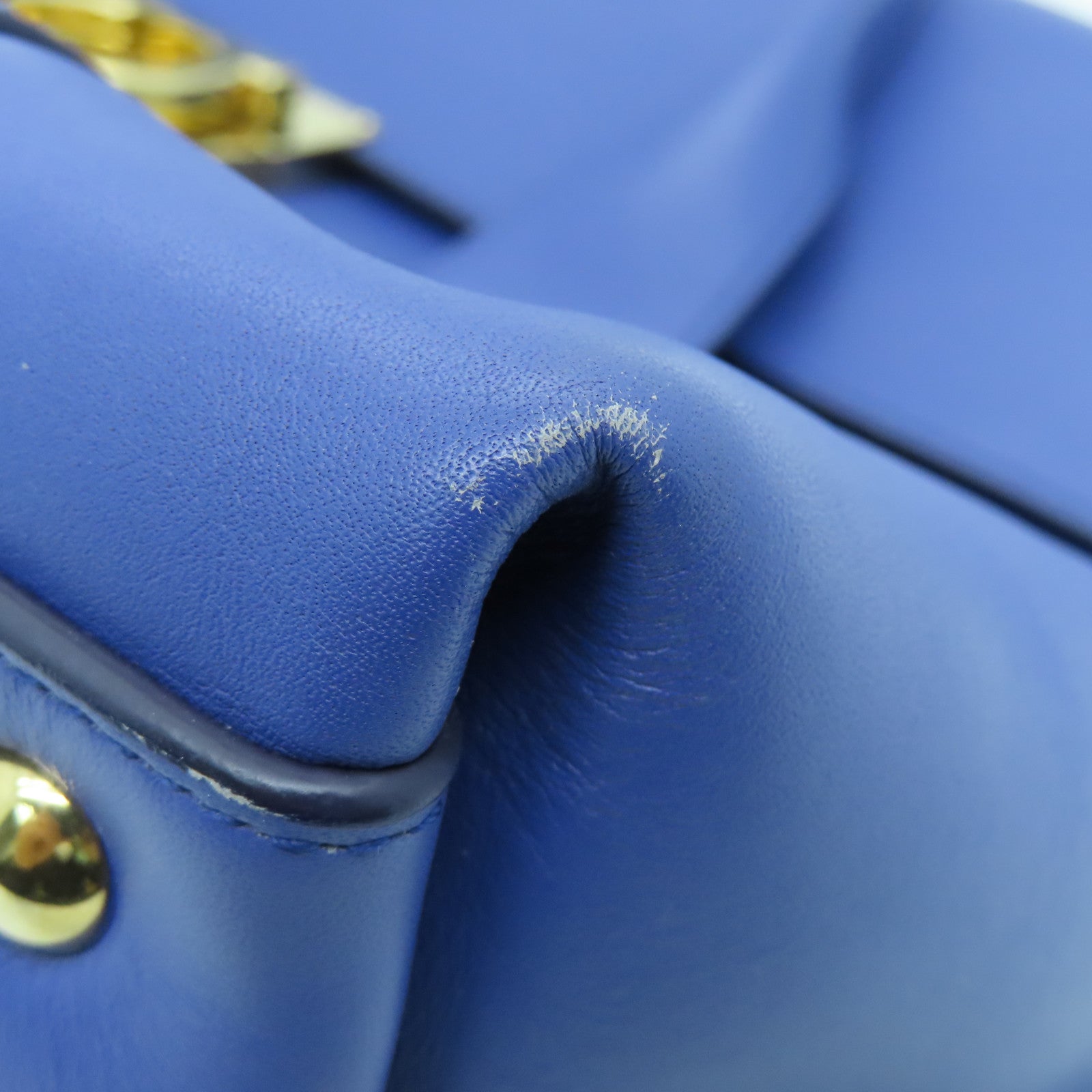 Salvatore Ferragamo 牛皮皮革2way Shoulder Bag金扣手挽肩背兩用袋藍色