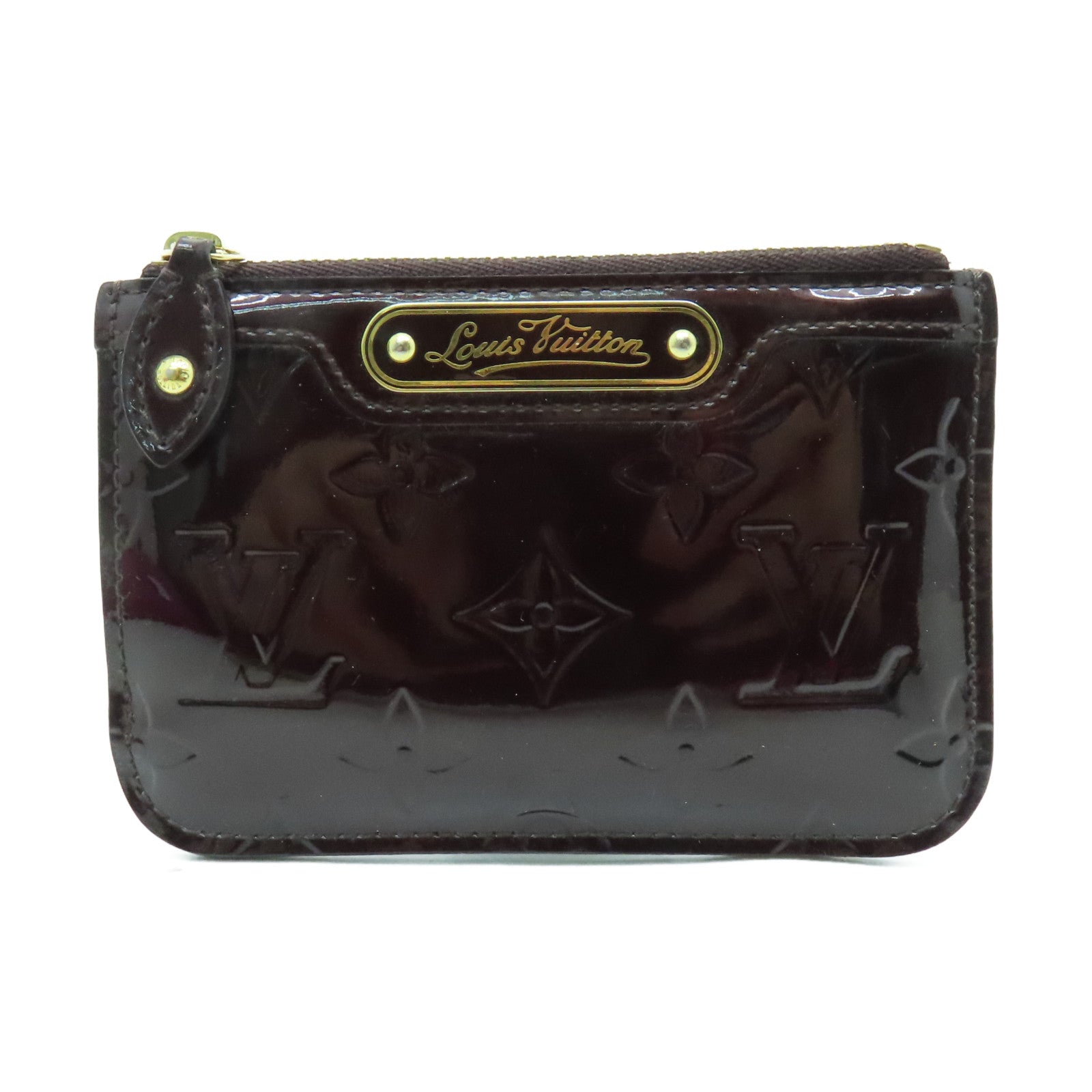 LOUIS VUITTON Monogram Vernis Pochette Cles Key Coin Case金扣鎖匙零錢包啡色