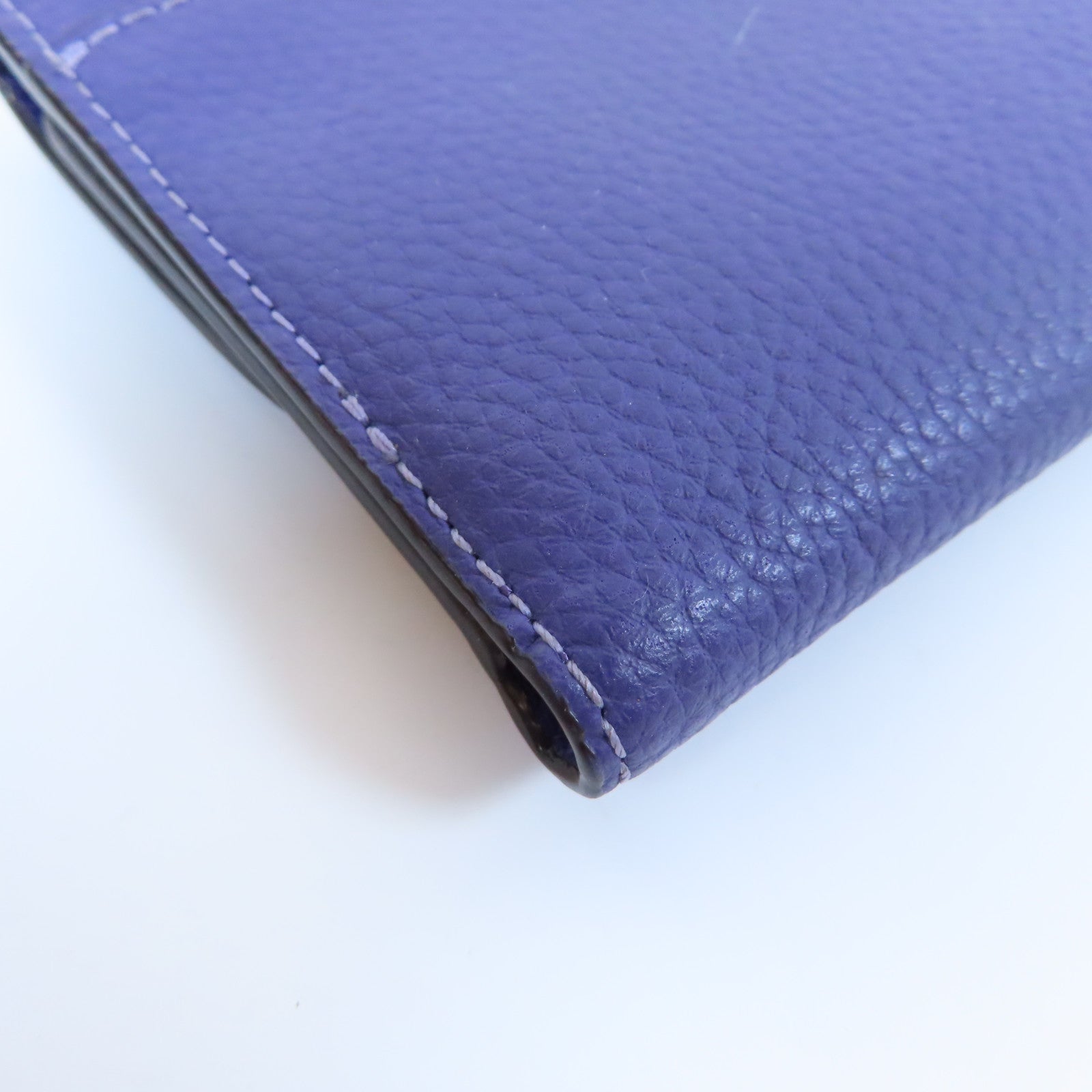 COACH 牛皮皮革Long Wallet銀扣長錢包紫色