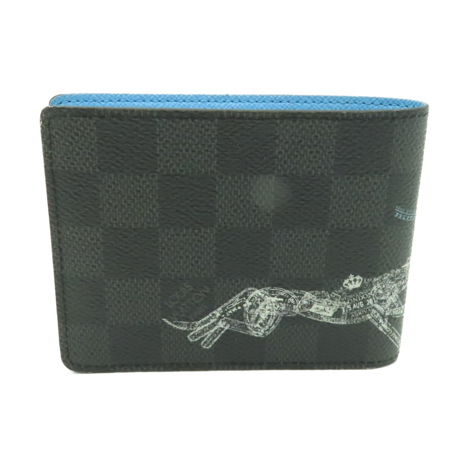 LOUIS VUITTON Damier Slender Wallet錢包黑色/藍色