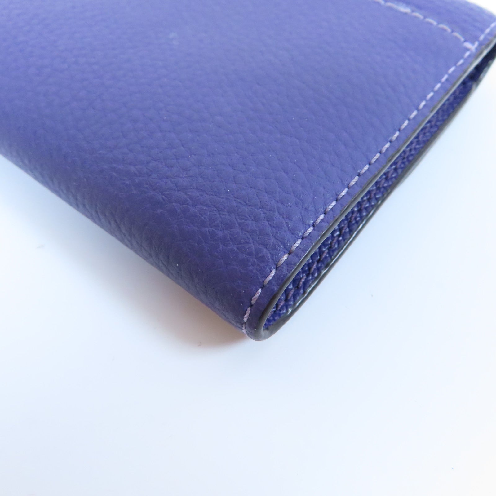 COACH 牛皮皮革Long Wallet銀扣長錢包紫色