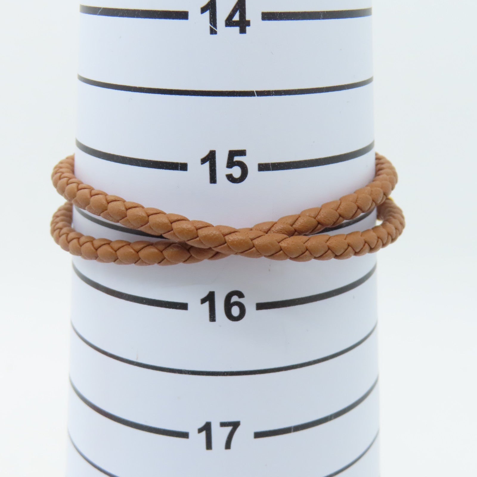 HERMES Swift皮革Roulis Double Tour Bracelet金扣手帶Gold/啡色