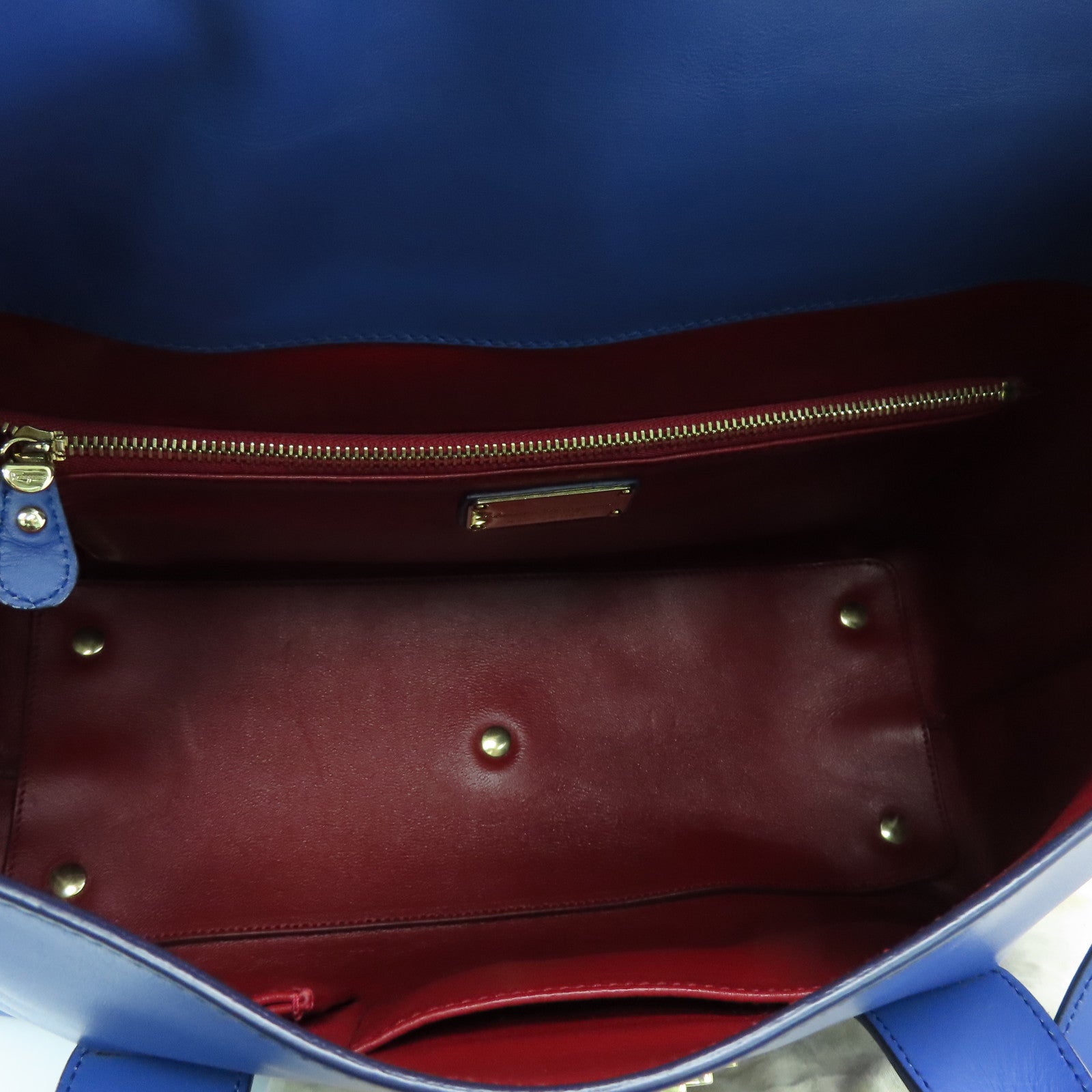 Salvatore Ferragamo 牛皮皮革2way Shoulder Bag金扣手挽肩背兩用袋藍色