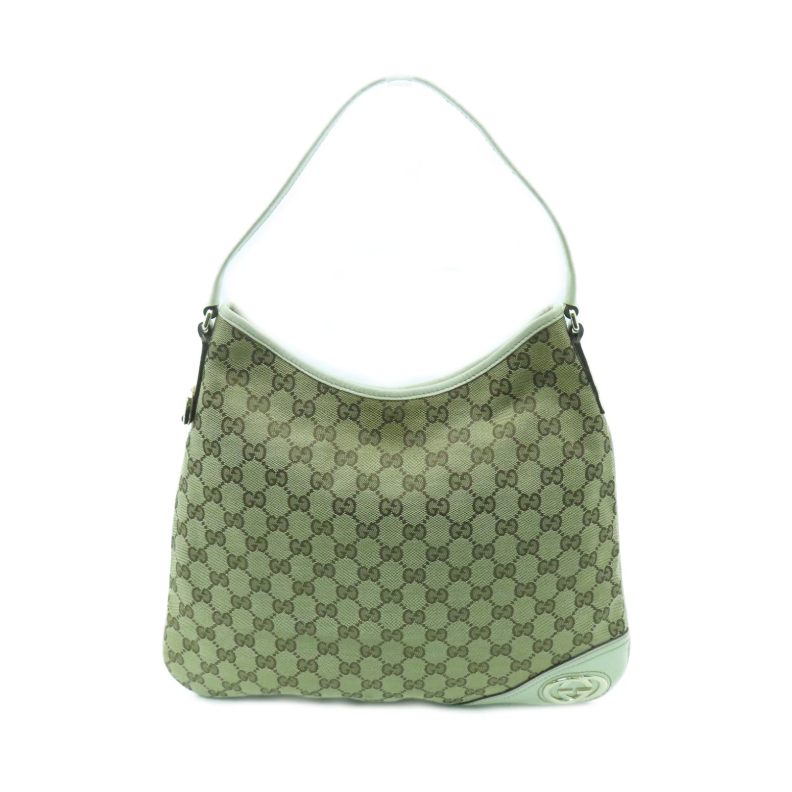 GUCCI 帆布Shoulder Bag手挽袋/肩背袋白色/啡色