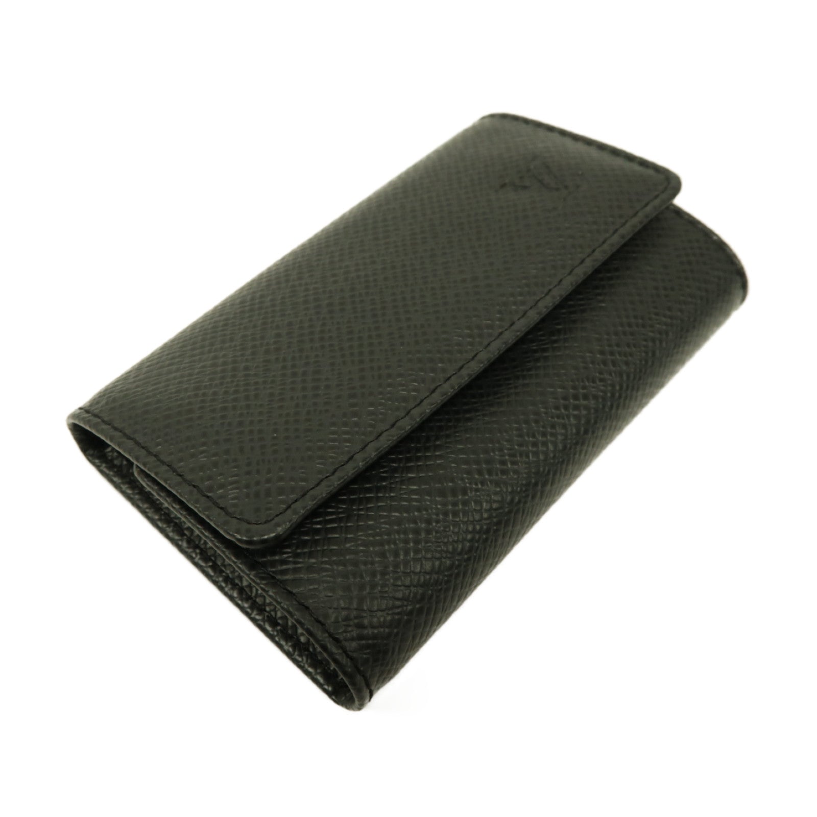 LOUIS VUITTON Taiga Multicle 6 Key Case銀扣鑰匙套黑色