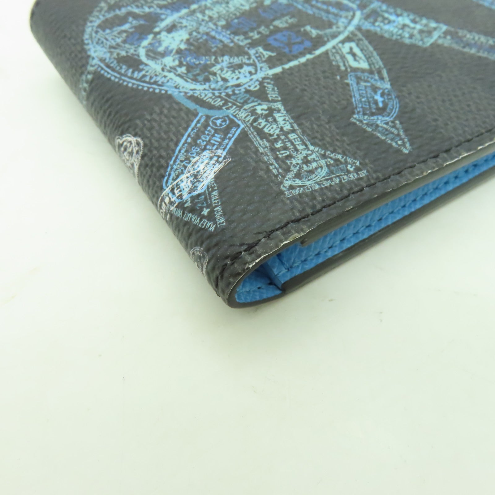 LOUIS VUITTON Damier Slender Wallet錢包黑色/藍色
