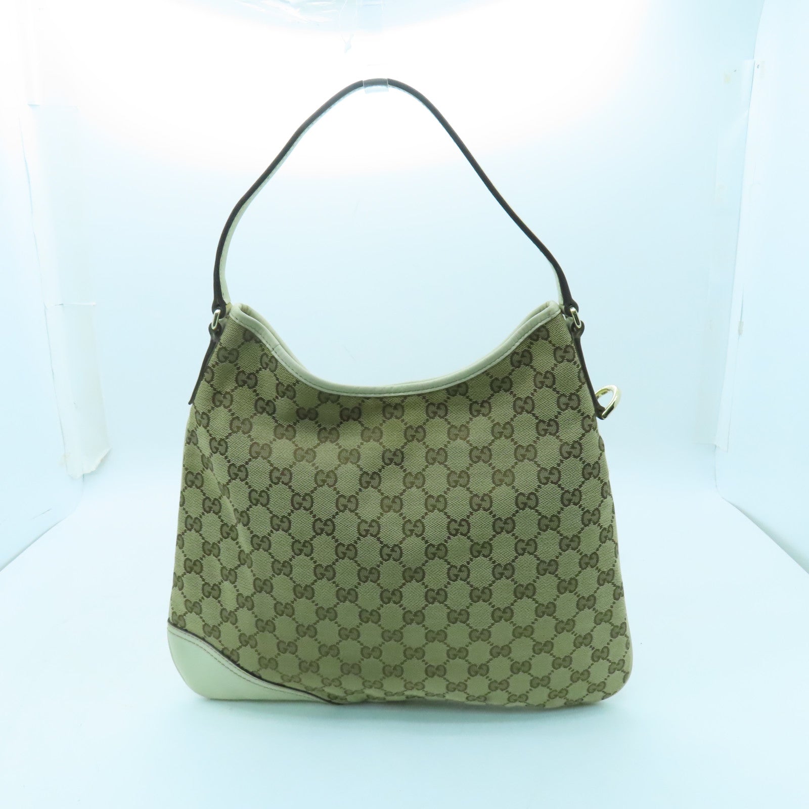 GUCCI 帆布Shoulder Bag手挽袋/肩背袋白色/啡色