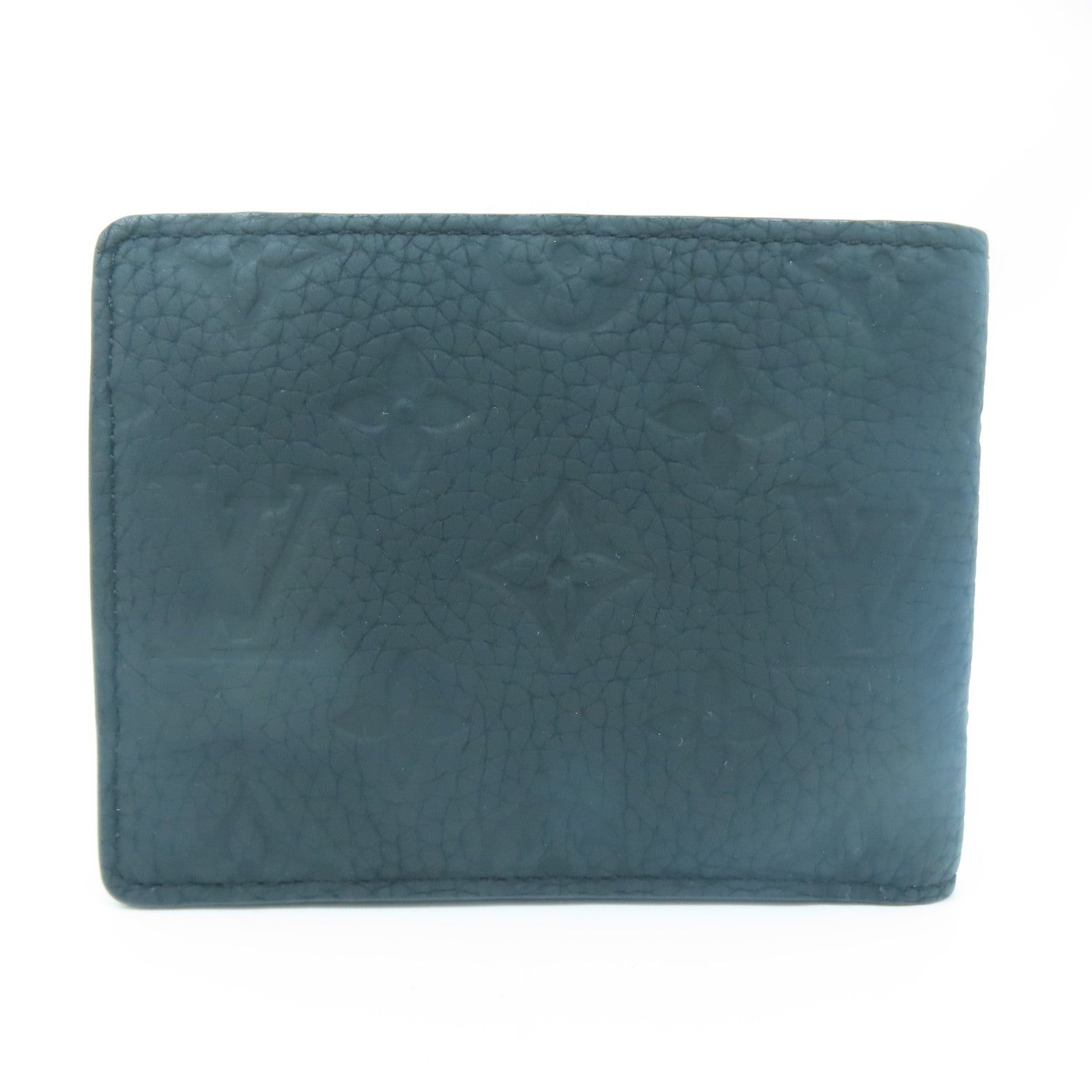 LOUIS VUITTON Monogram Taurillon Multiple錢包黑色