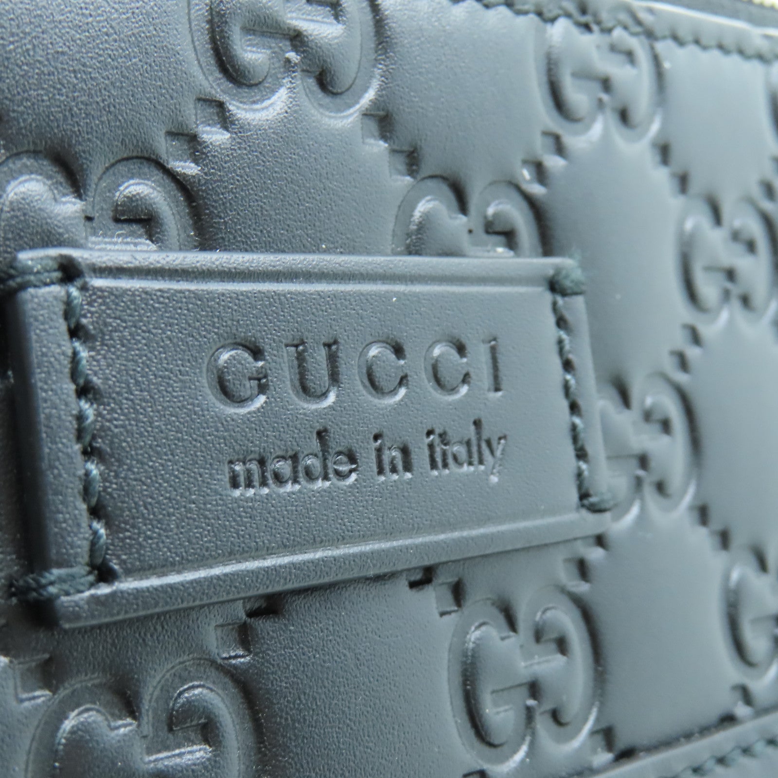 GUCCI cowhide leather Shoulder Bag silver buckle shoulder bag black