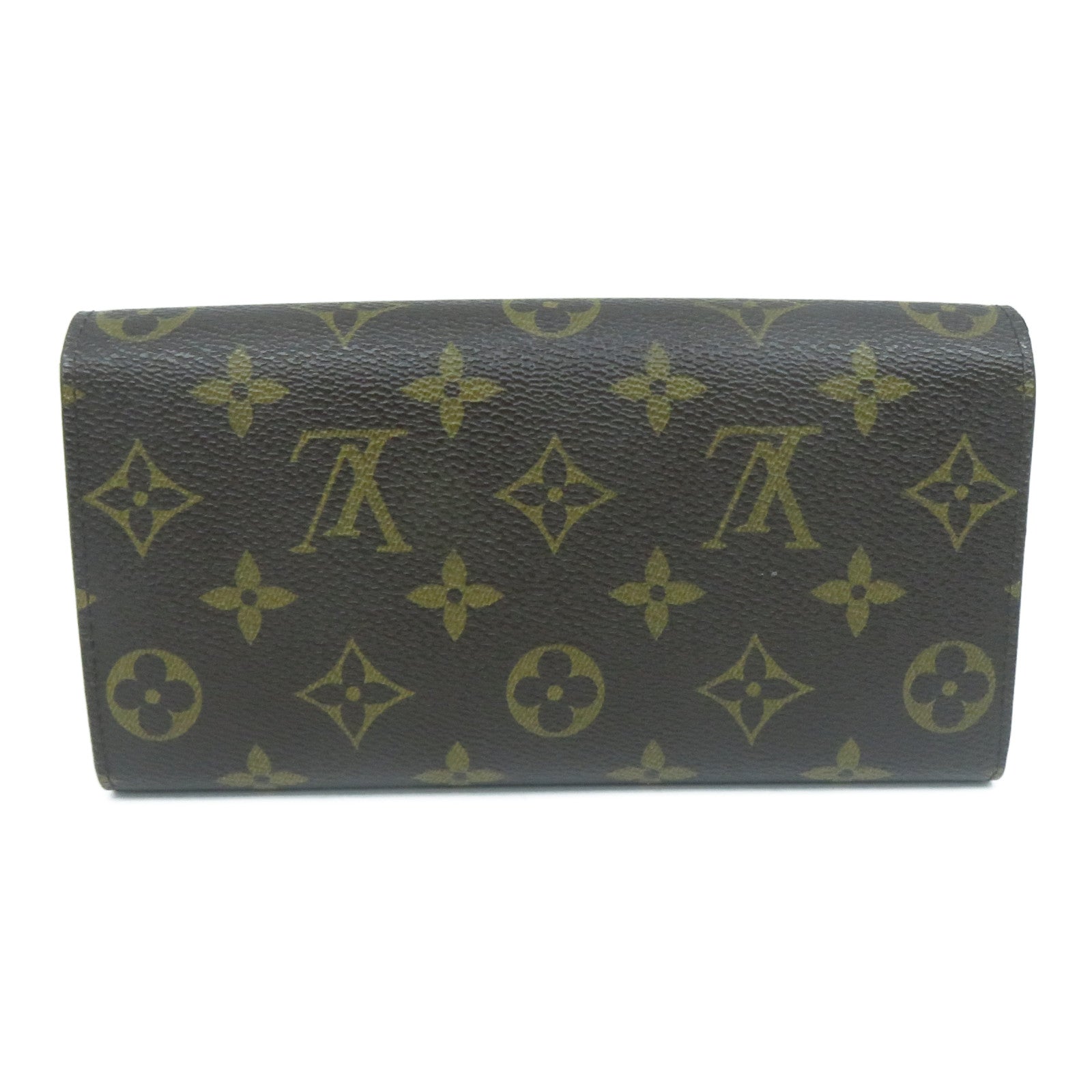 LOUIS VUITTON Monogram Portefeuille Sarah Trunk Long Wallet金扣長錢包啡色