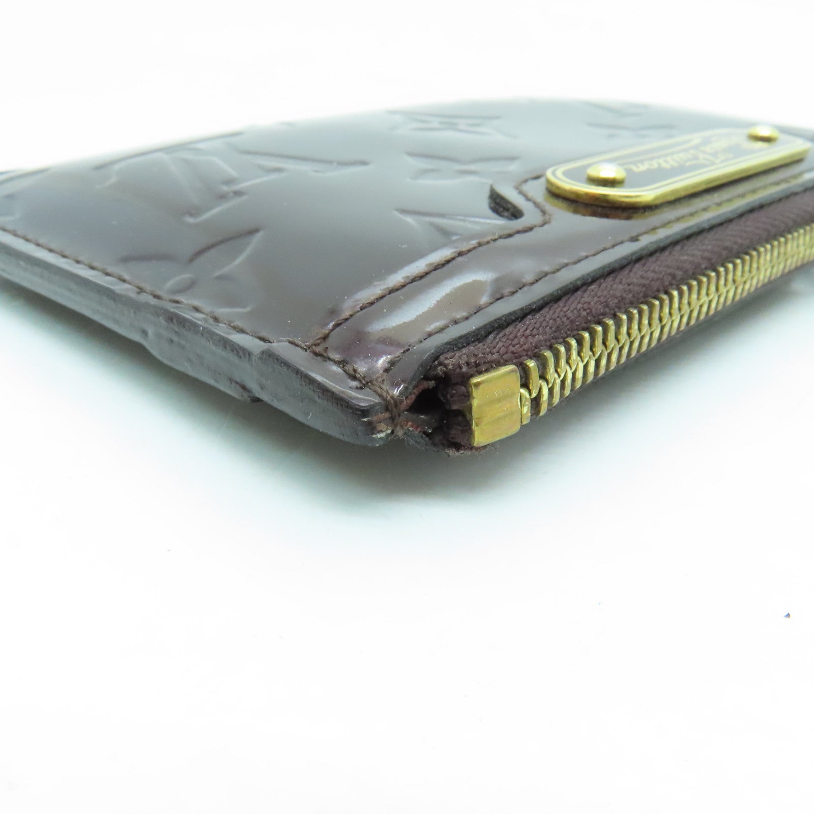 LOUIS VUITTON Monogram Vernis Pochette Cles Key Coin Case金扣鎖匙零錢包啡色