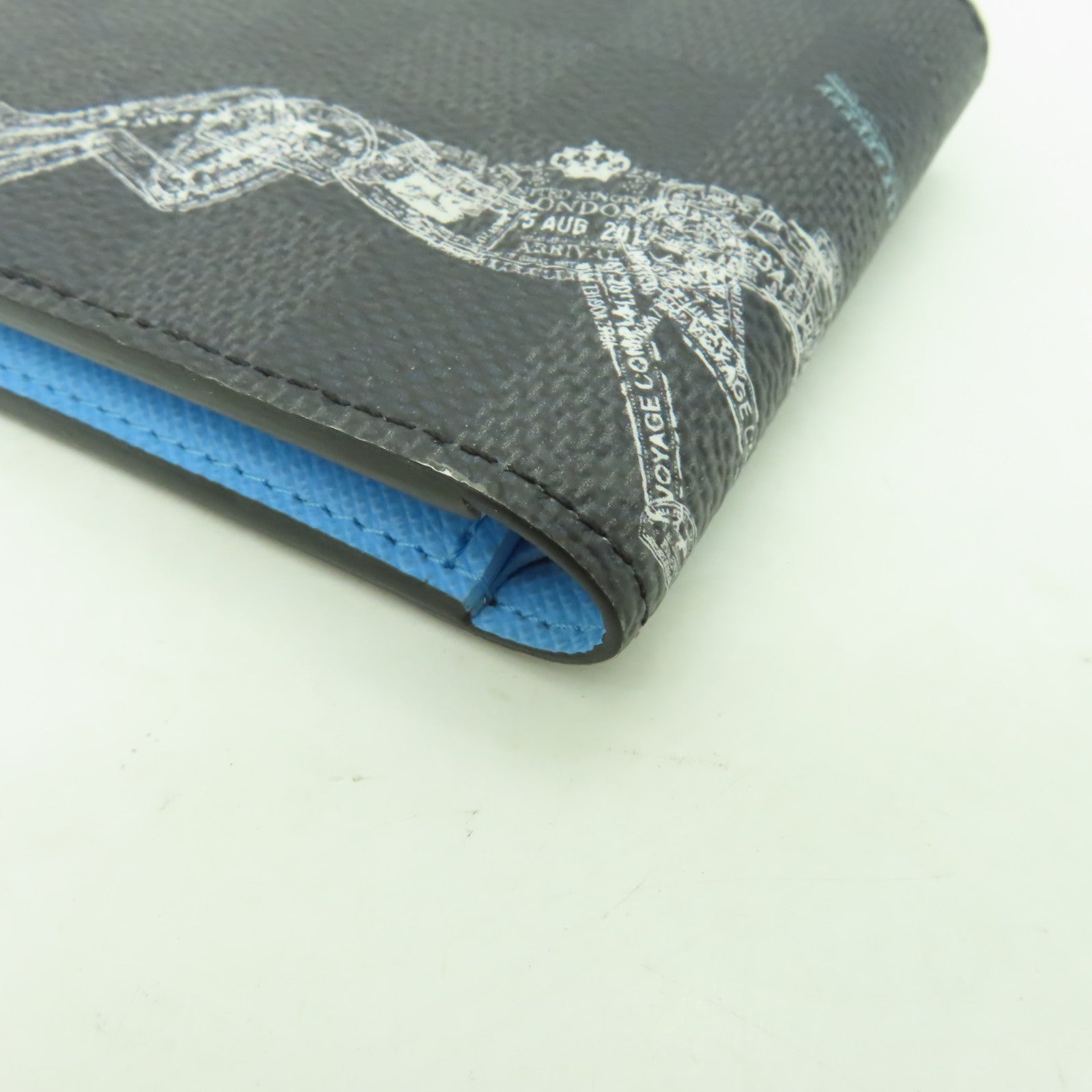 LOUIS VUITTON Damier Slender Wallet錢包黑色/藍色