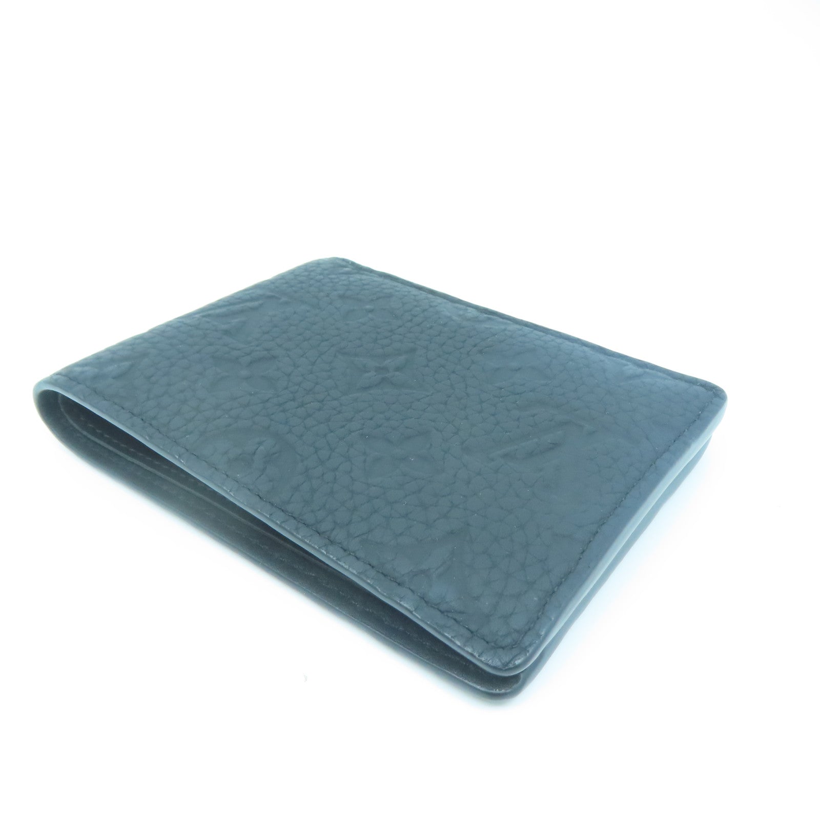 LOUIS VUITTON Monogram Taurillon Multiple錢包黑色
