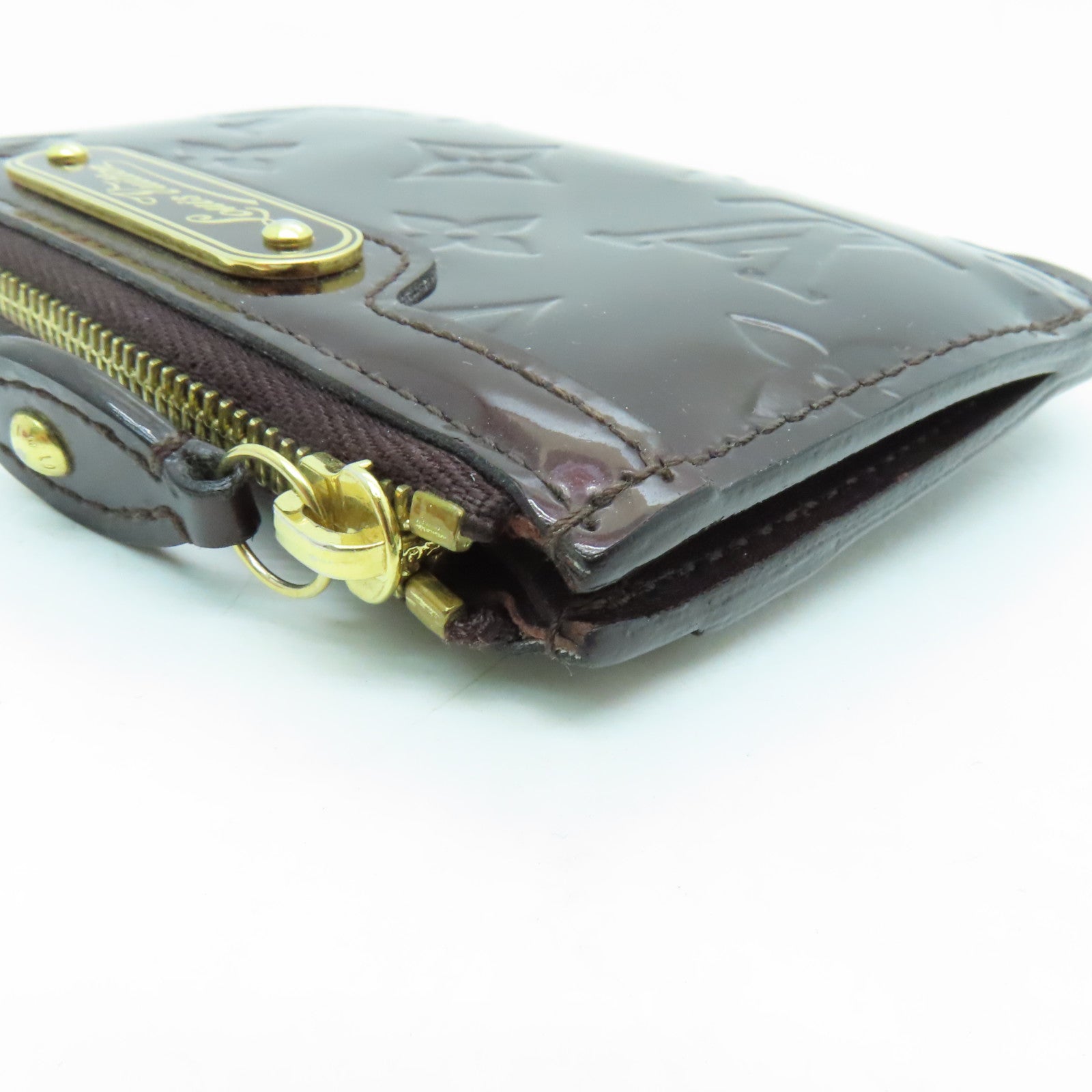 LOUIS VUITTON Monogram Vernis Pochette Cles Key Coin Case金扣鎖匙零錢包啡色