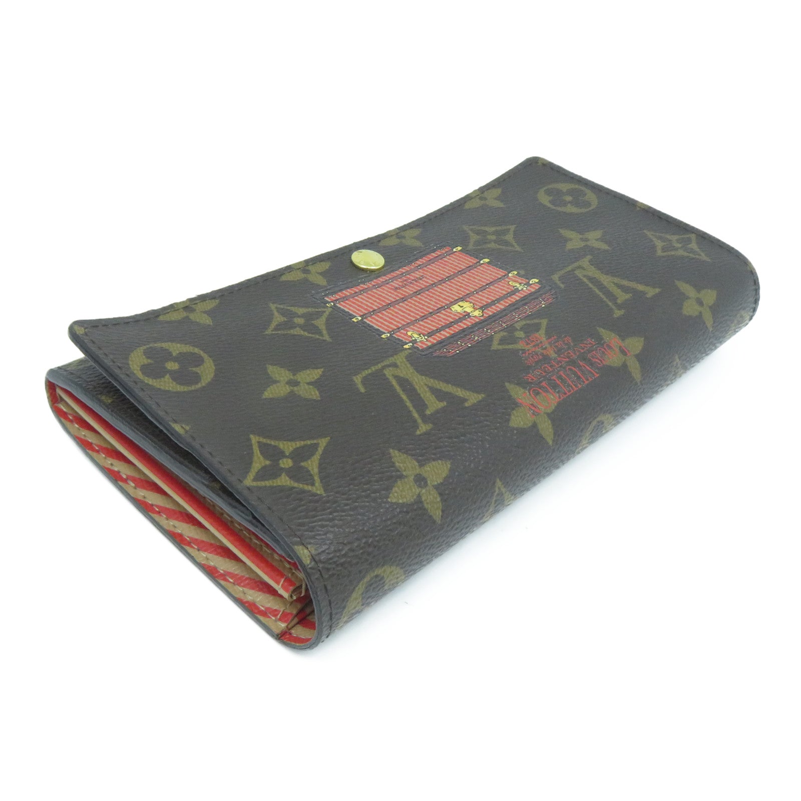 LOUIS VUITTON Monogram Portefeuille Sarah Trunk Long Wallet金扣長錢包啡色