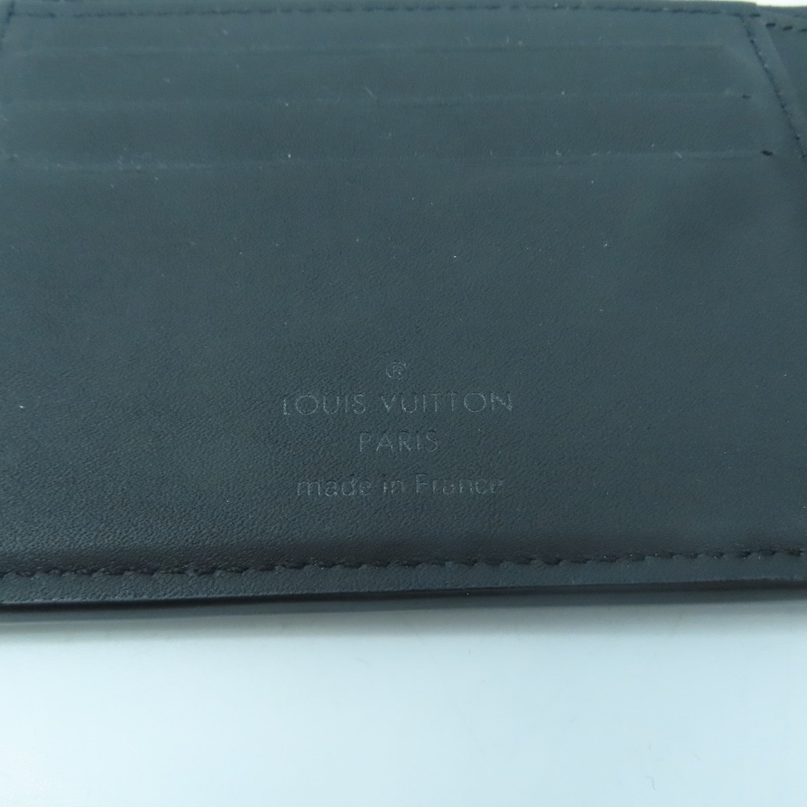 LOUIS VUITTON Monogram Taurillon Multiple錢包黑色