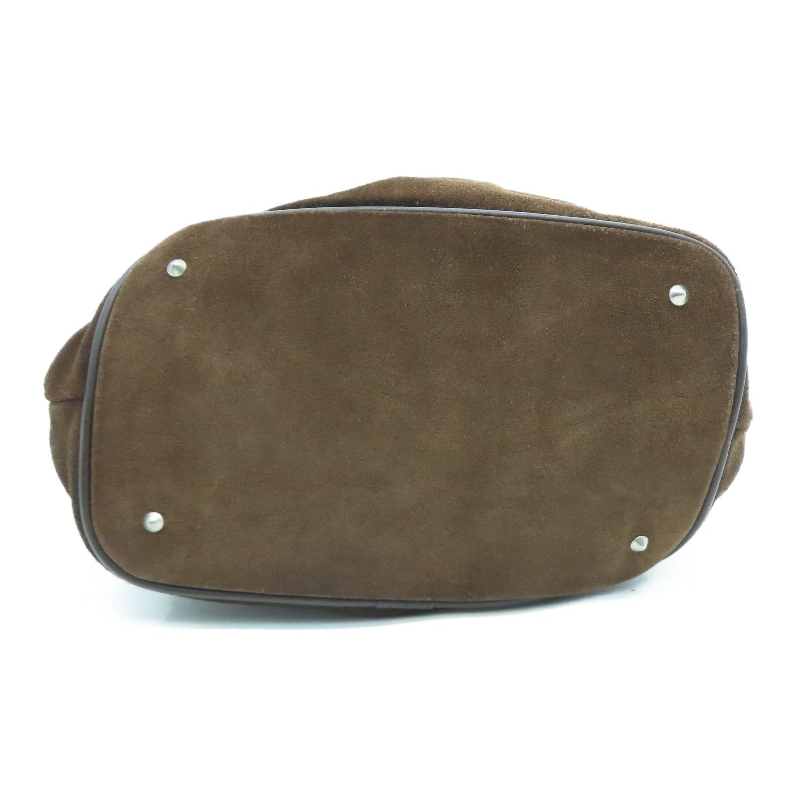 Furla 麂皮皮革Shoulder Bag银扣肩背袋啡色