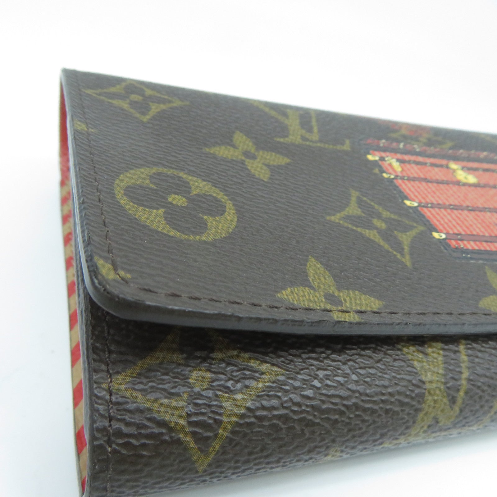 LOUIS VUITTON Monogram Portefeuille Sarah Trunk Long Wallet金扣長錢包啡色