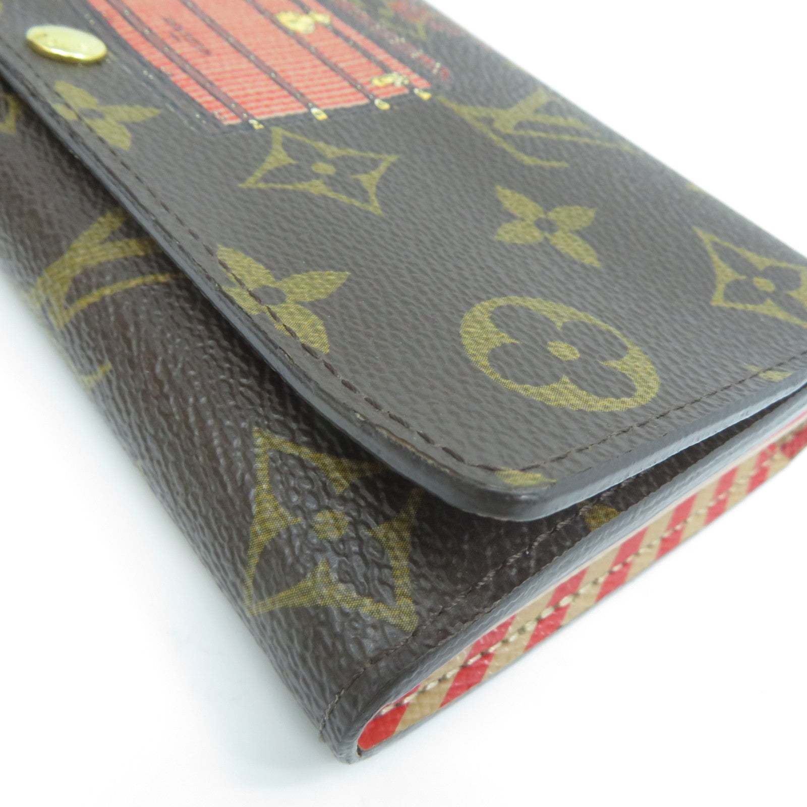LOUIS VUITTON Monogram Portefeuille Sarah Trunk Long Wallet金扣長錢包啡色