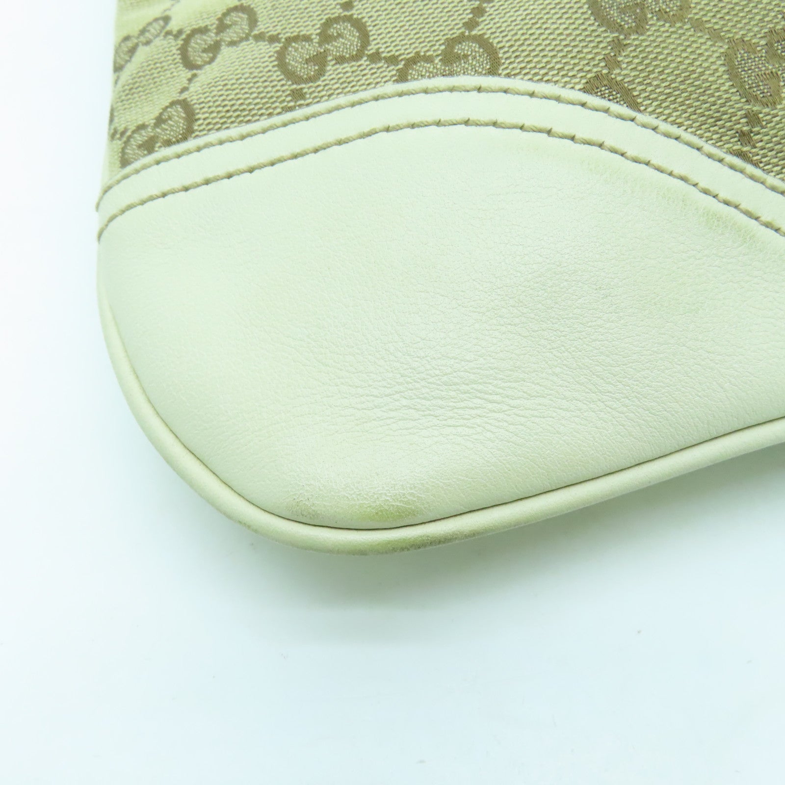 GUCCI 帆布Shoulder Bag手挽袋/肩背袋白色/啡色